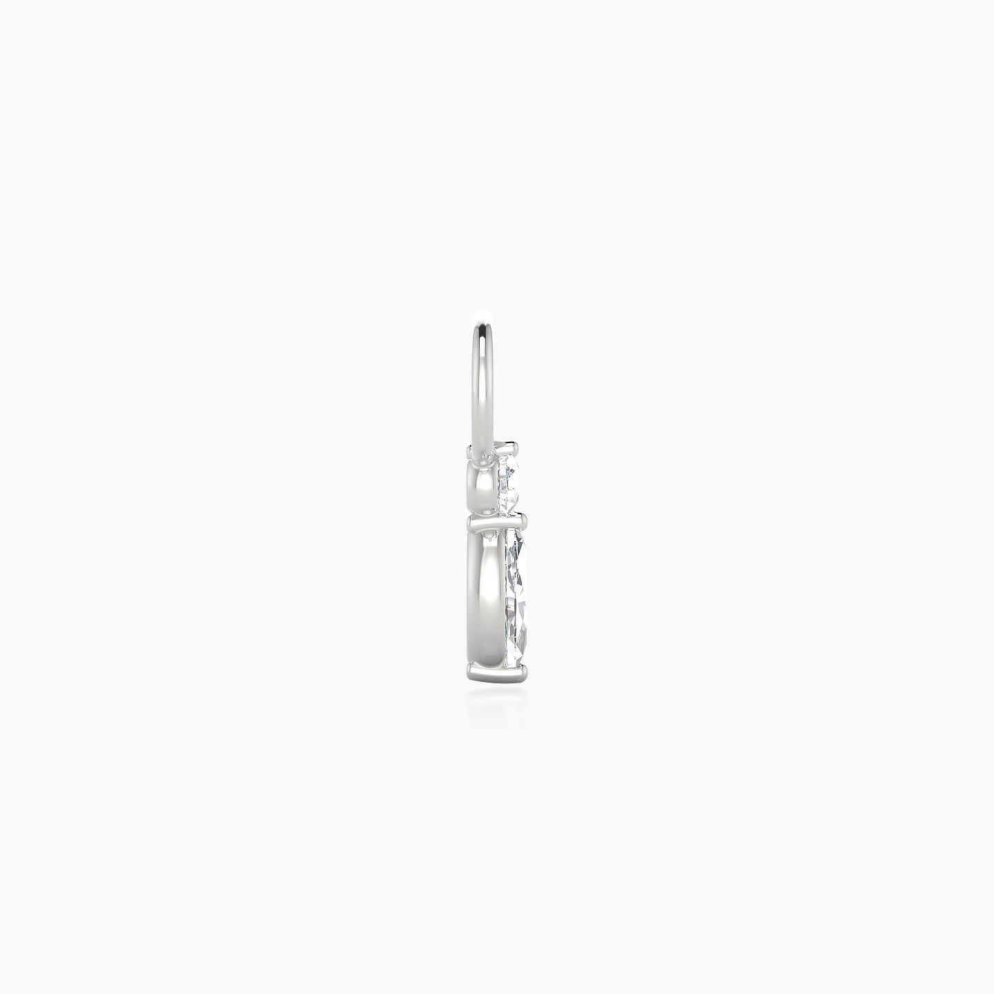 Thea | 18k White Gold 7 mm Diamond Charm