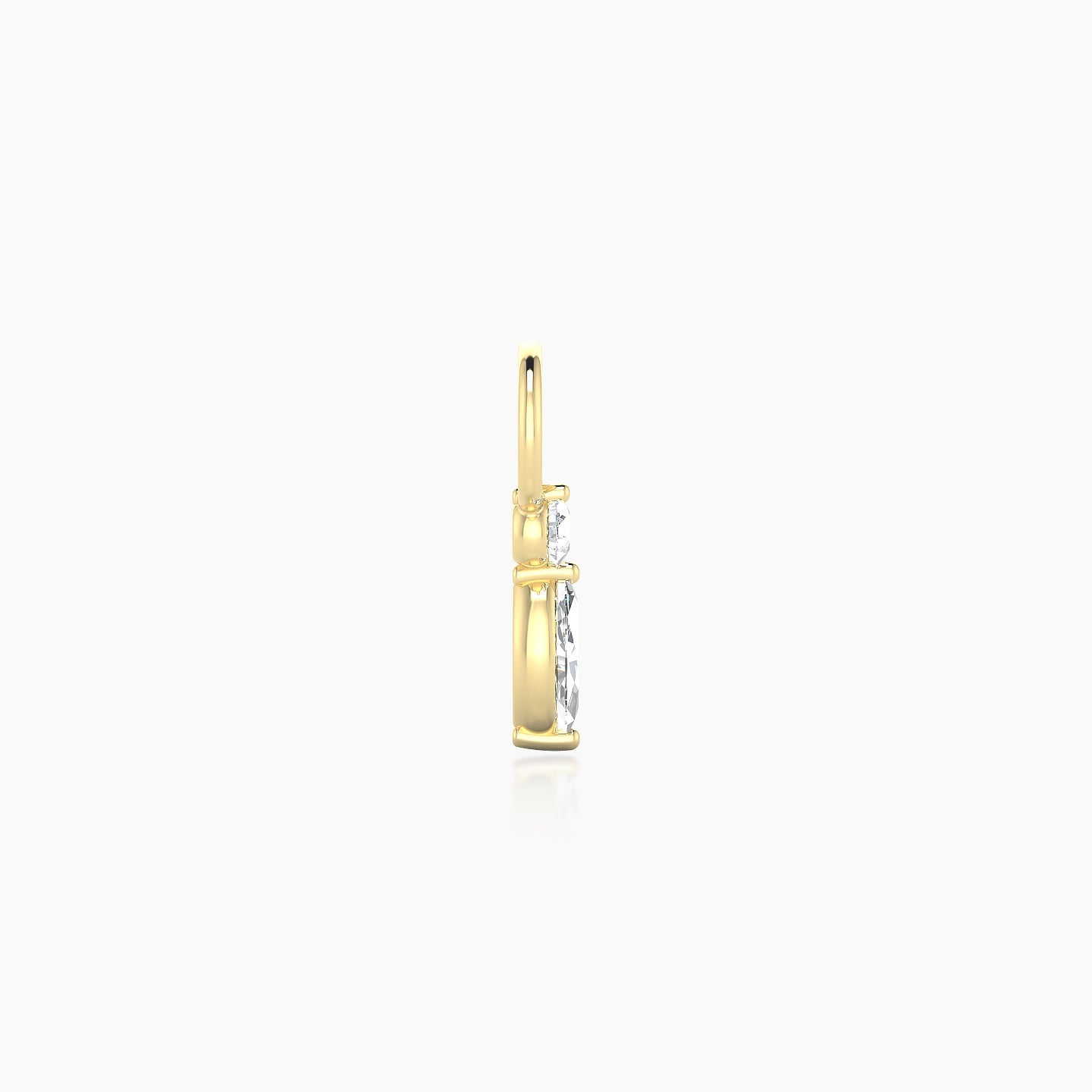 Thea | 18k Yellow Gold 7 mm Diamond Charm