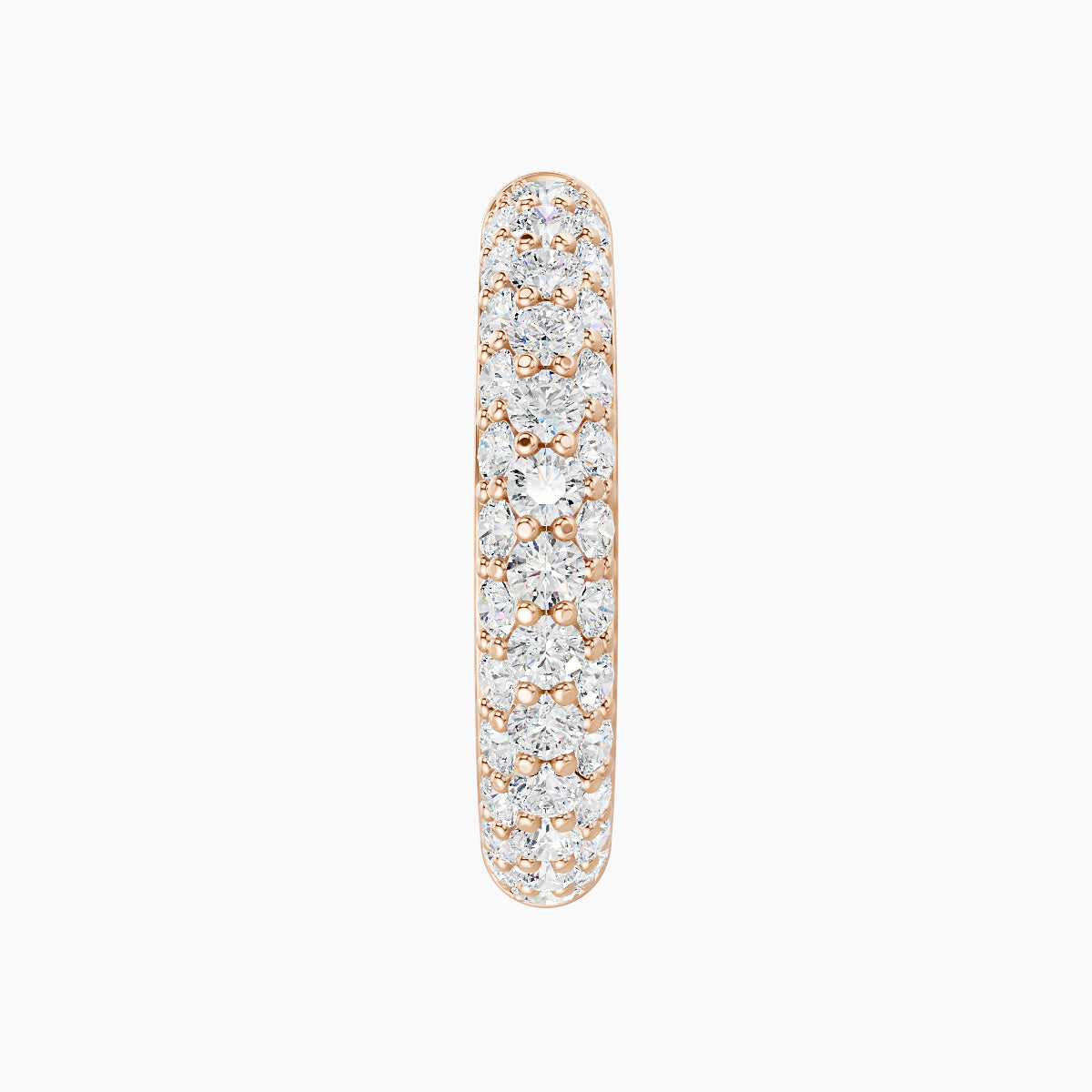 Theia | 18k Rose Gold 11 mm Pave Diamond Hoop Piercing