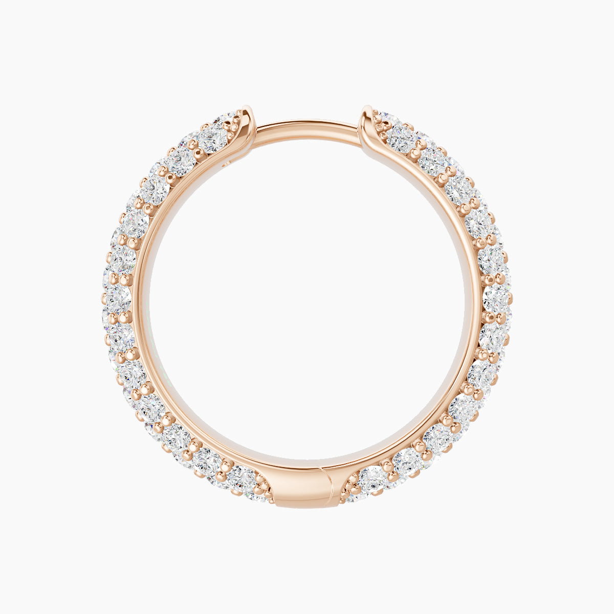 Theia | 18k Rose Gold 11 mm Pave Diamond Hoop Piercing