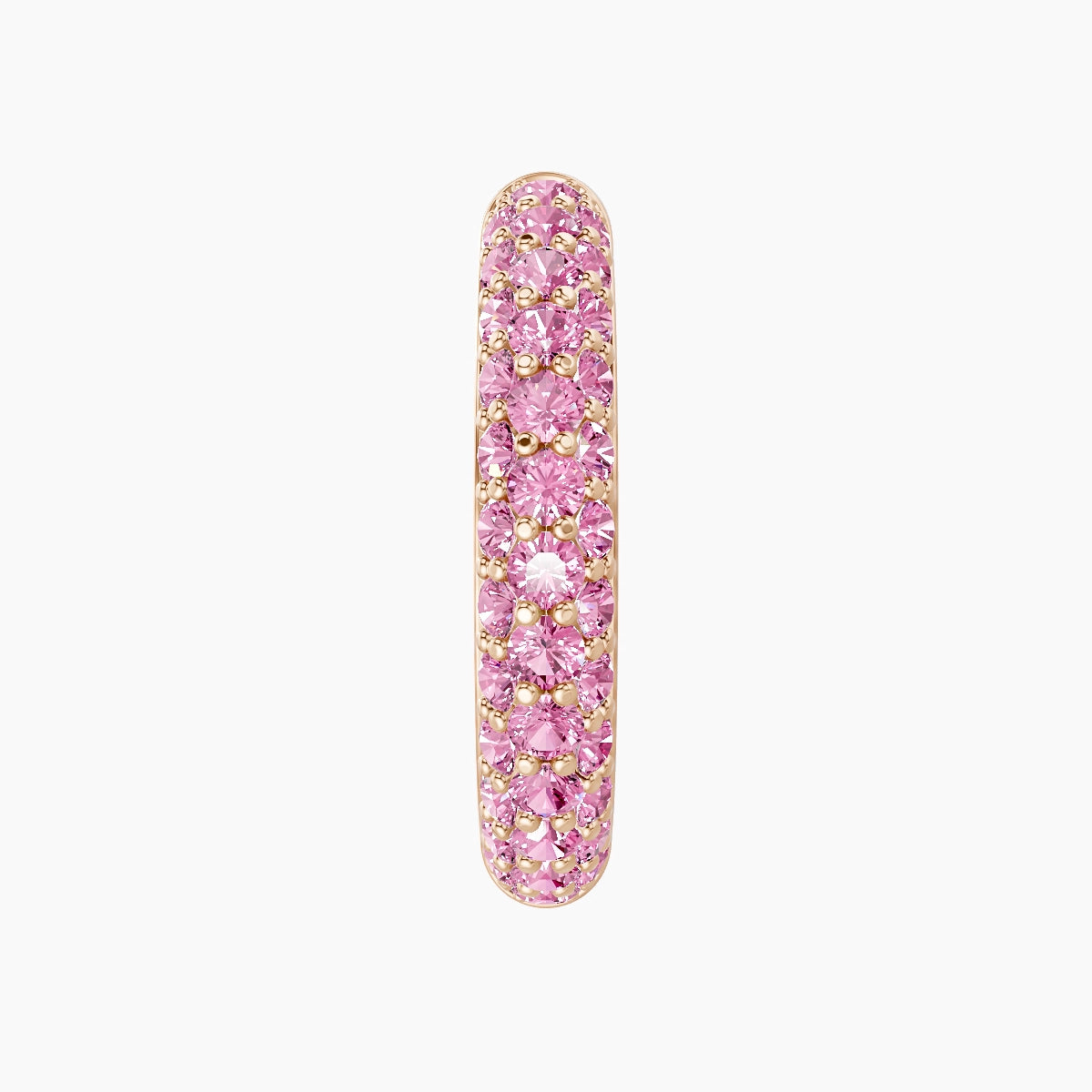 Theia | 18k Rose Gold 11 mm Pave Pink Sapphire Hoop Piercing