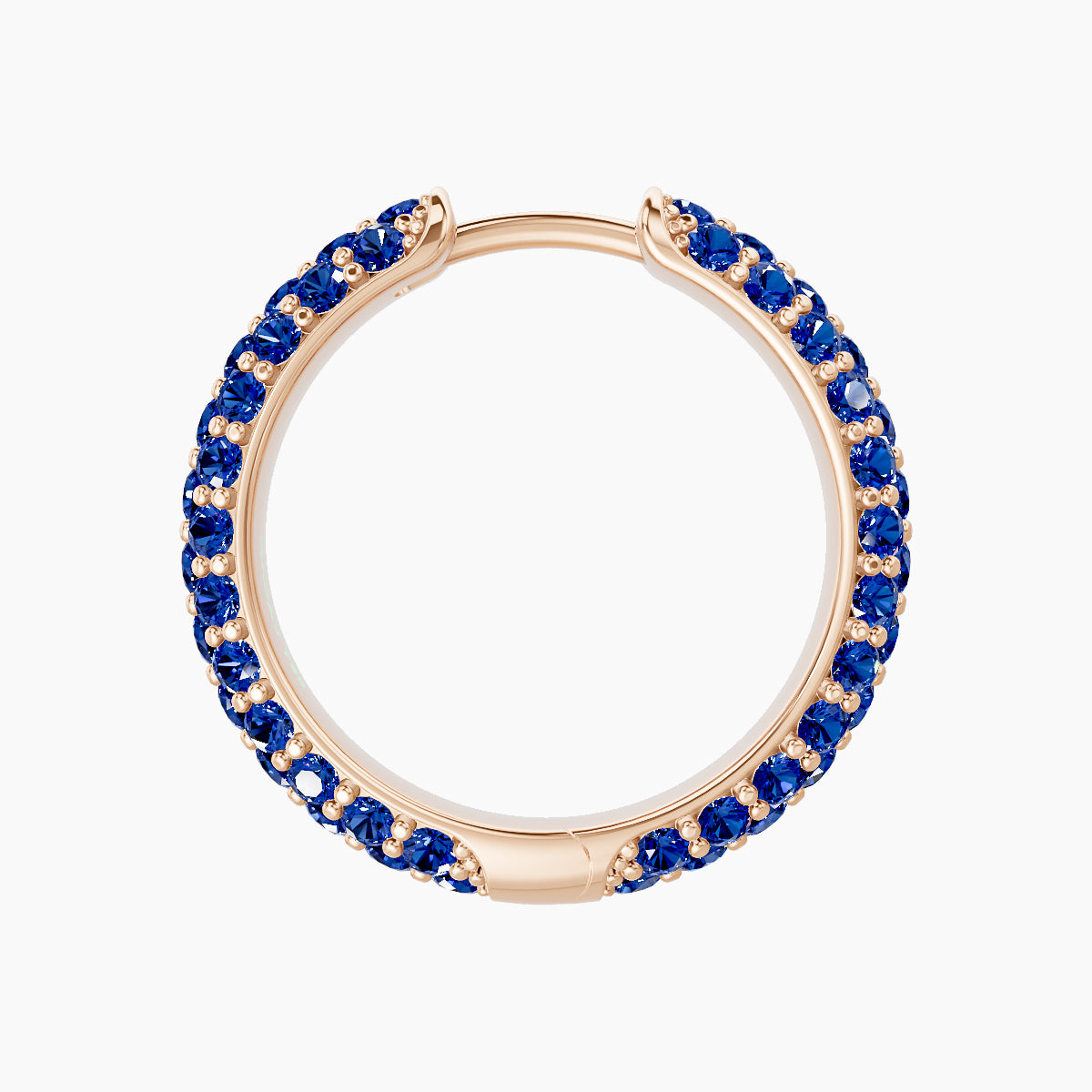 Theia | 18k Rose Gold 11 mm Pave Sapphire Hoop Piercing
