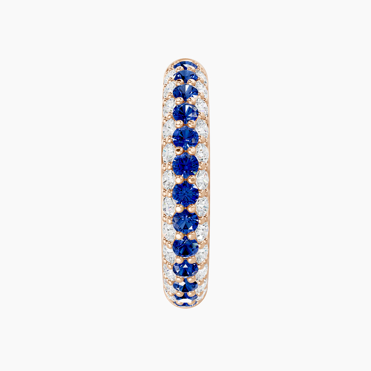 Theia | 18k Rose Gold 11 mm Pave Sapphire & Diamond Hoop Piercing