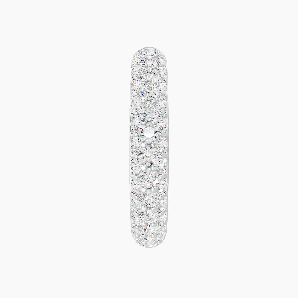 Theia | 18k White Gold 11 mm Pave Diamond Hoop Piercing