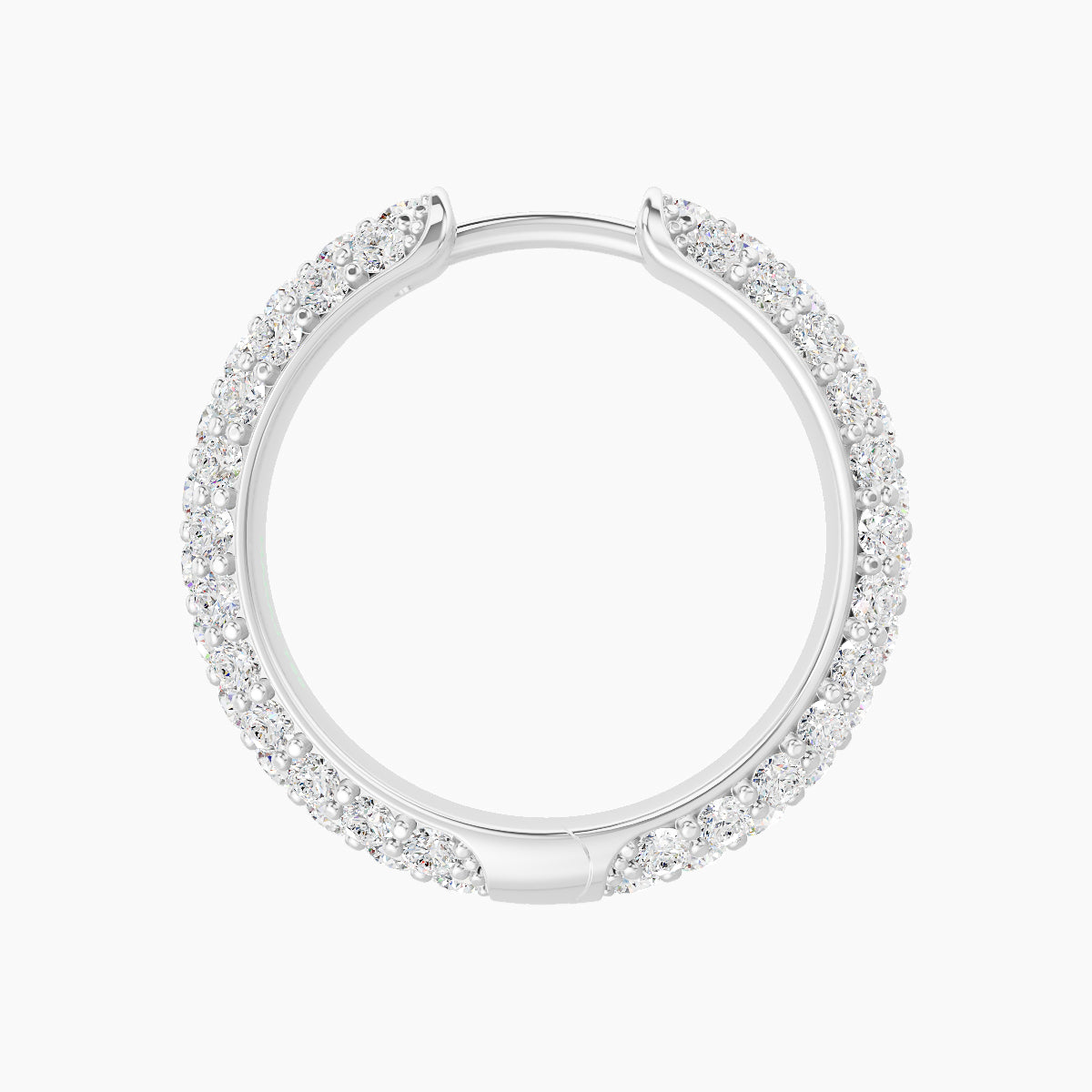Theia | 18k White Gold 11 mm Pave Diamond Hoop Piercing