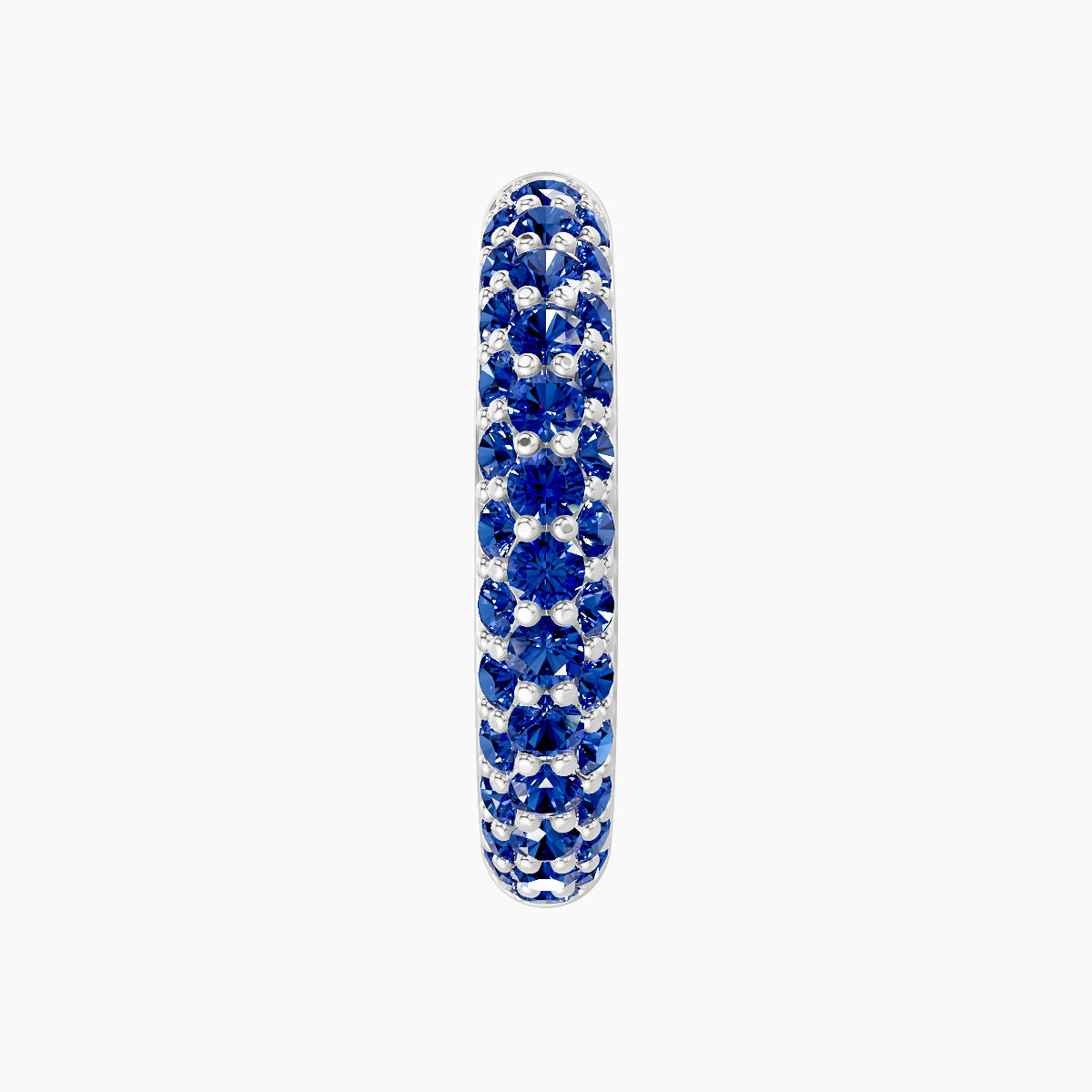 Theia | 18k White Gold 11 mm Pave Sapphire Hoop Piercing