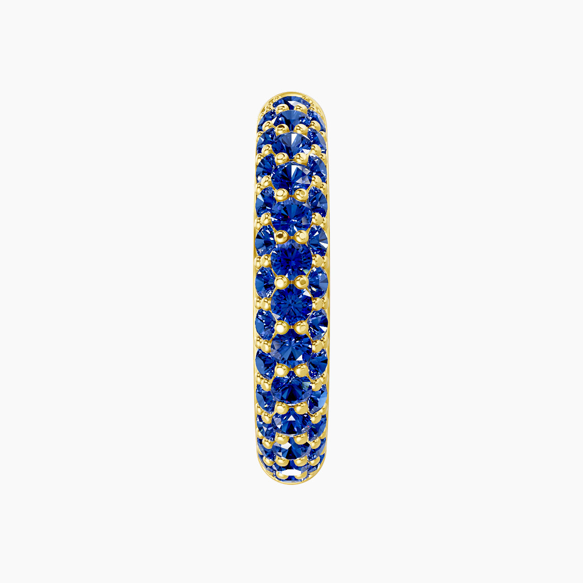 Theia | 18k Yellow Gold 11 mm Pave Sapphire Hoop Piercing