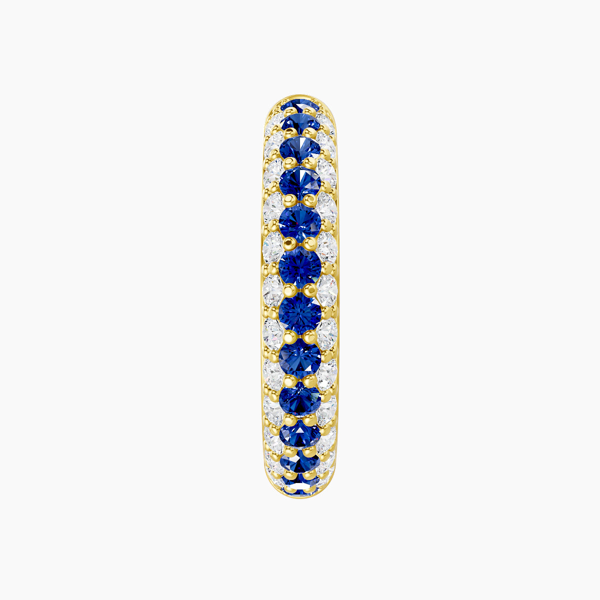 Theia | 18k Yellow Gold 11 mm Pave Sapphire & Diamond Hoop Piercing