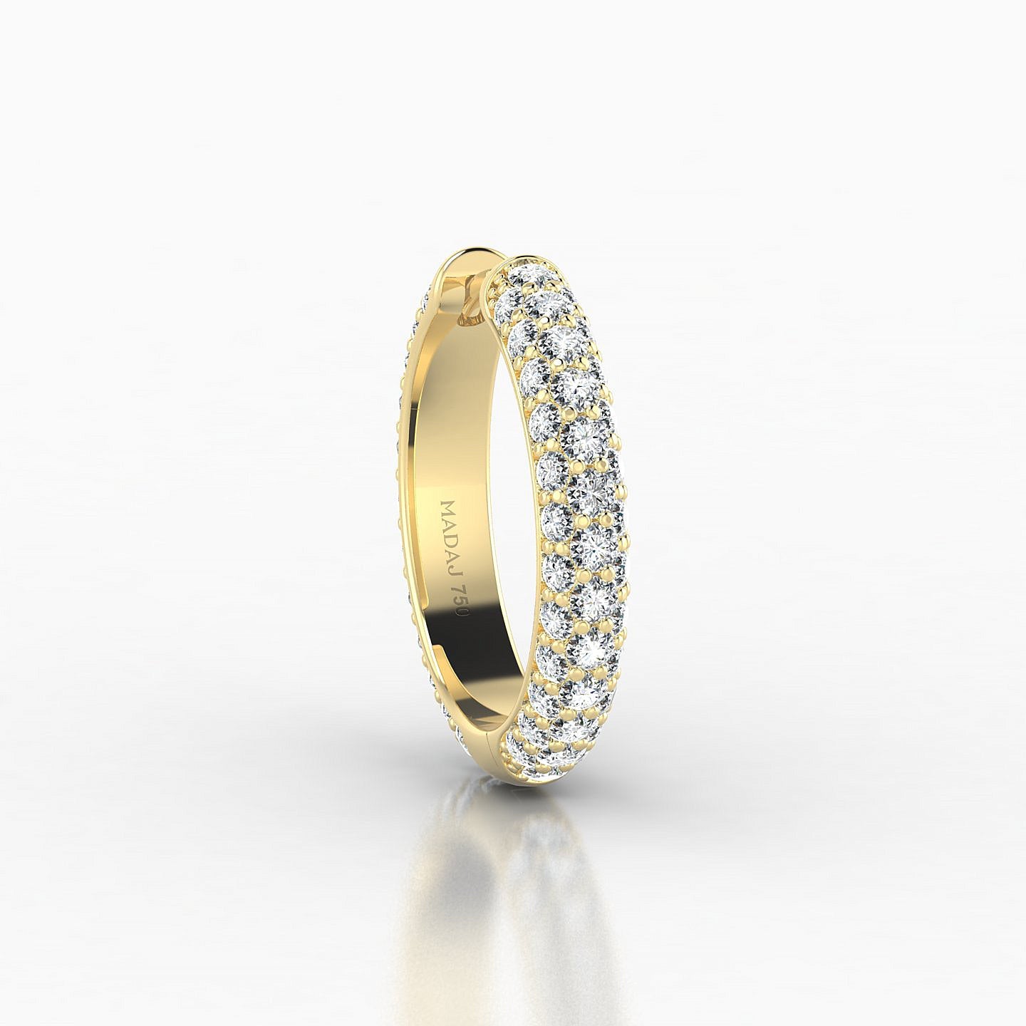 Theia | 18k Yellow Gold 11 mm Pave Diamond Hoop Piercing
