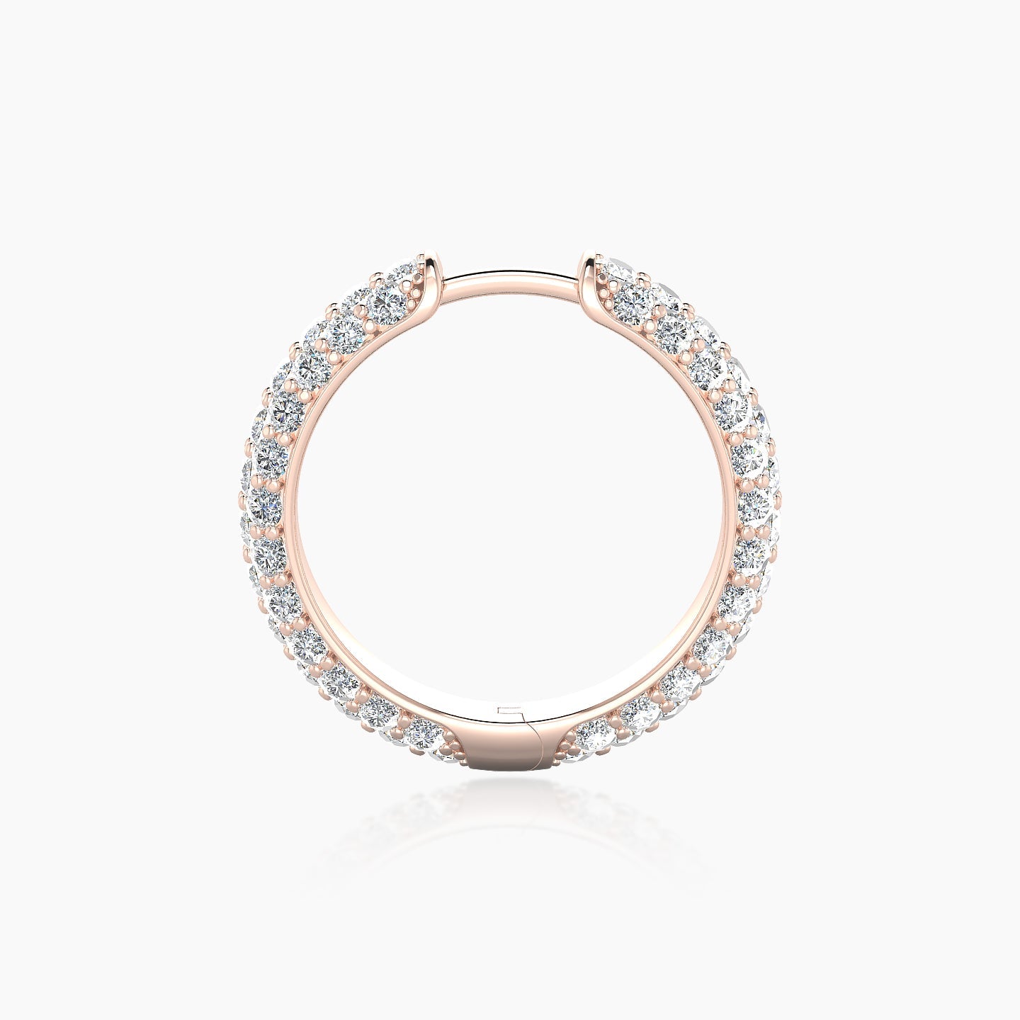 Theia | 18k Rose Gold 11 mm Pave Diamond Hoop Piercing