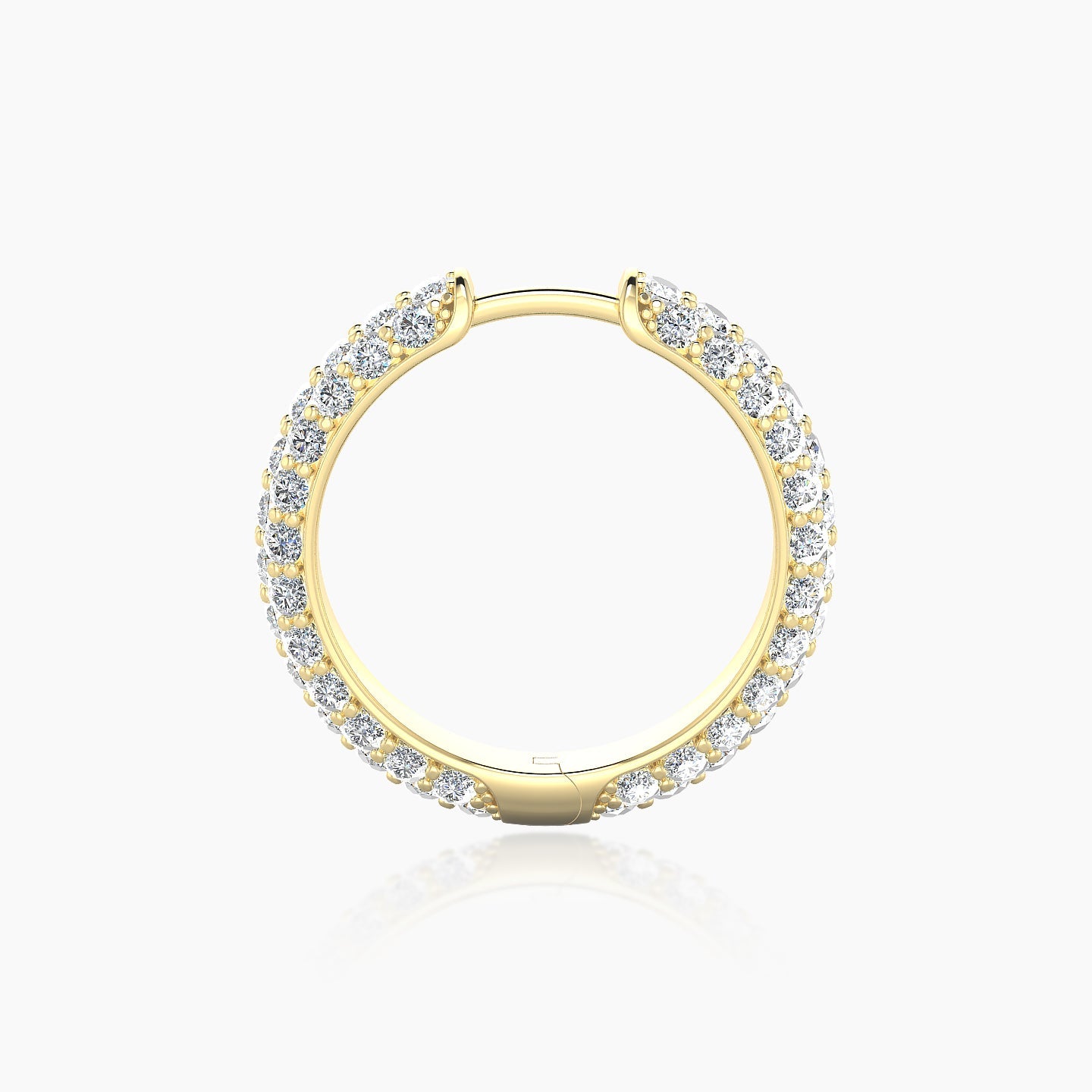 Theia | 18k Yellow Gold 11 mm Pave Diamond Hoop Piercing