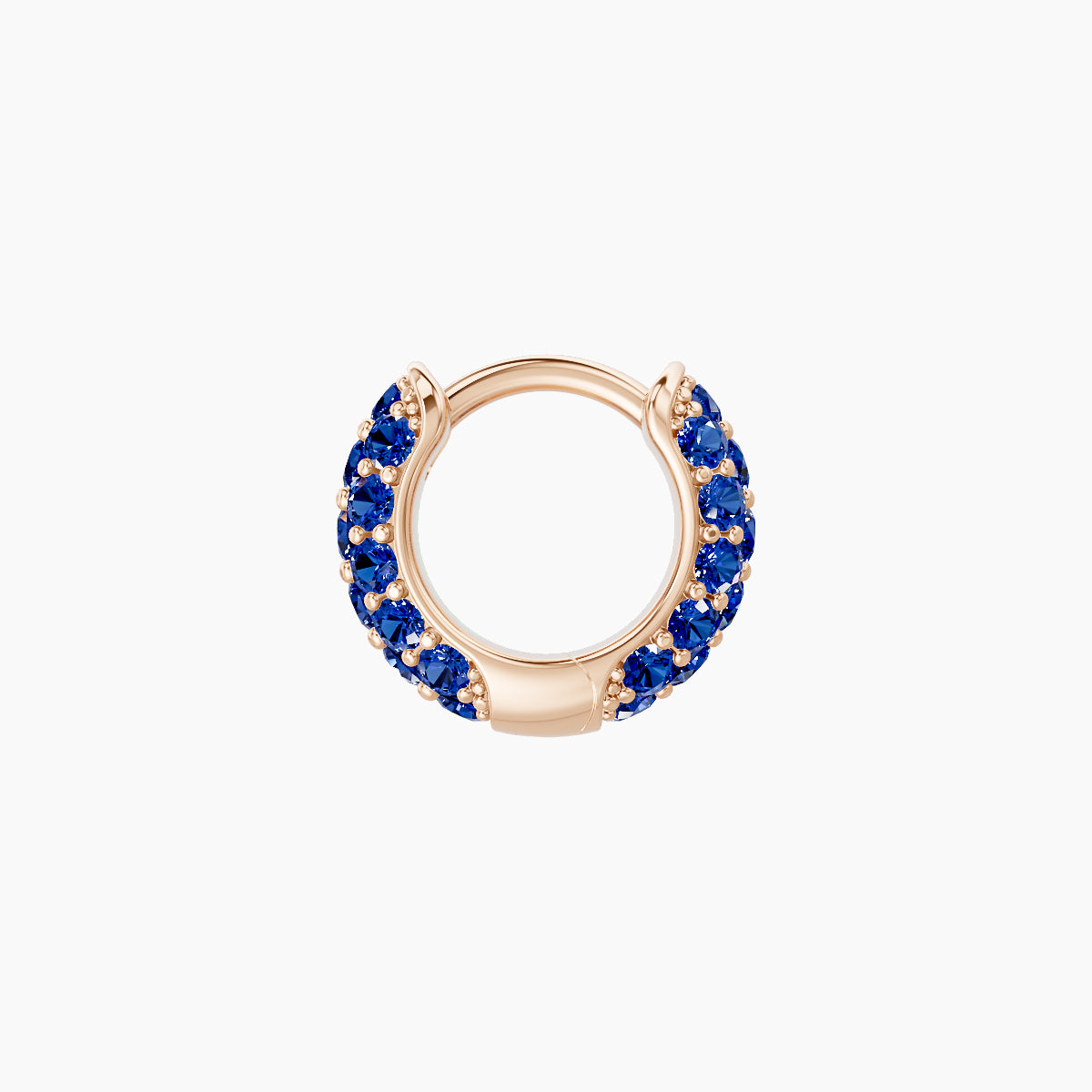 Theia | 18k Rose Gold 5 mm Pave Sapphire Hoop Piercing
