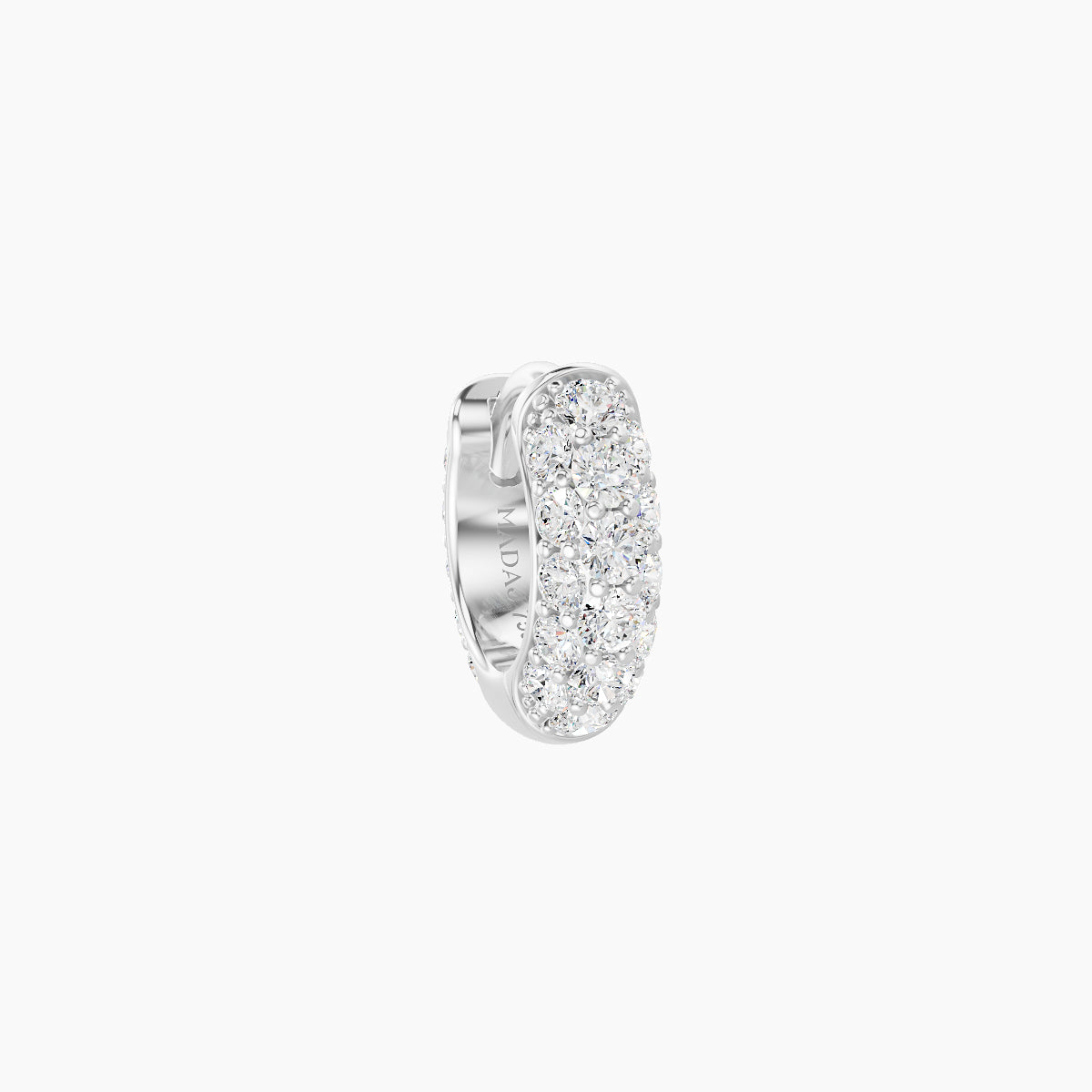 Theia | 18k White Gold 5 mm Pave Diamond Hoop Piercing