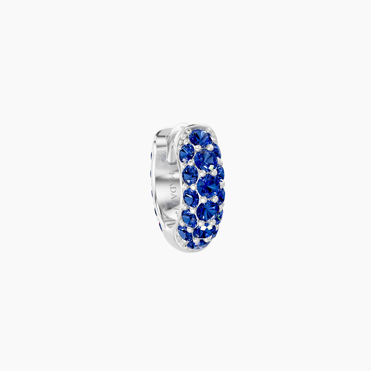 Theia | 18k White Gold 5 mm Pave Sapphire Hoop Piercing