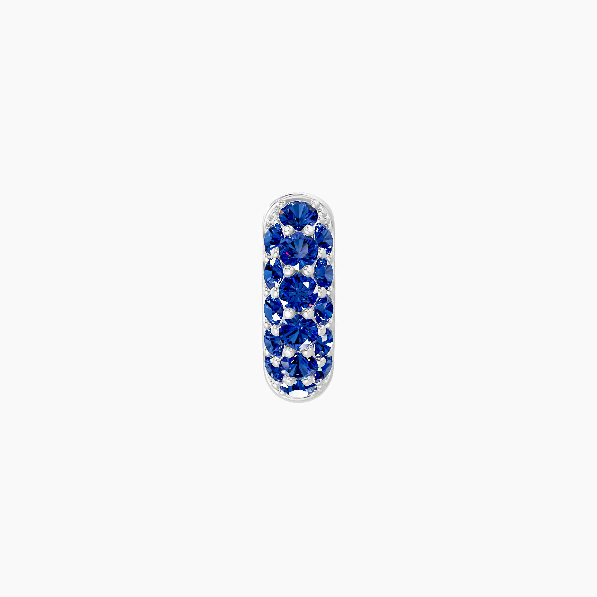 Theia | 18k White Gold 5 mm Pave Sapphire Hoop Piercing