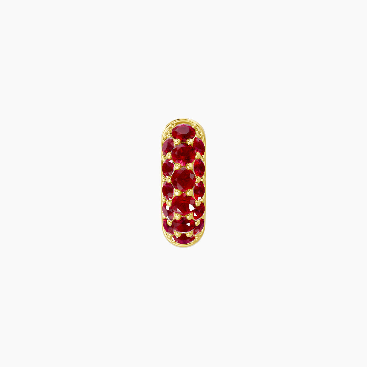 Theia | 18k Yellow Gold 5 mm Pave Ruby Hoop Piercing