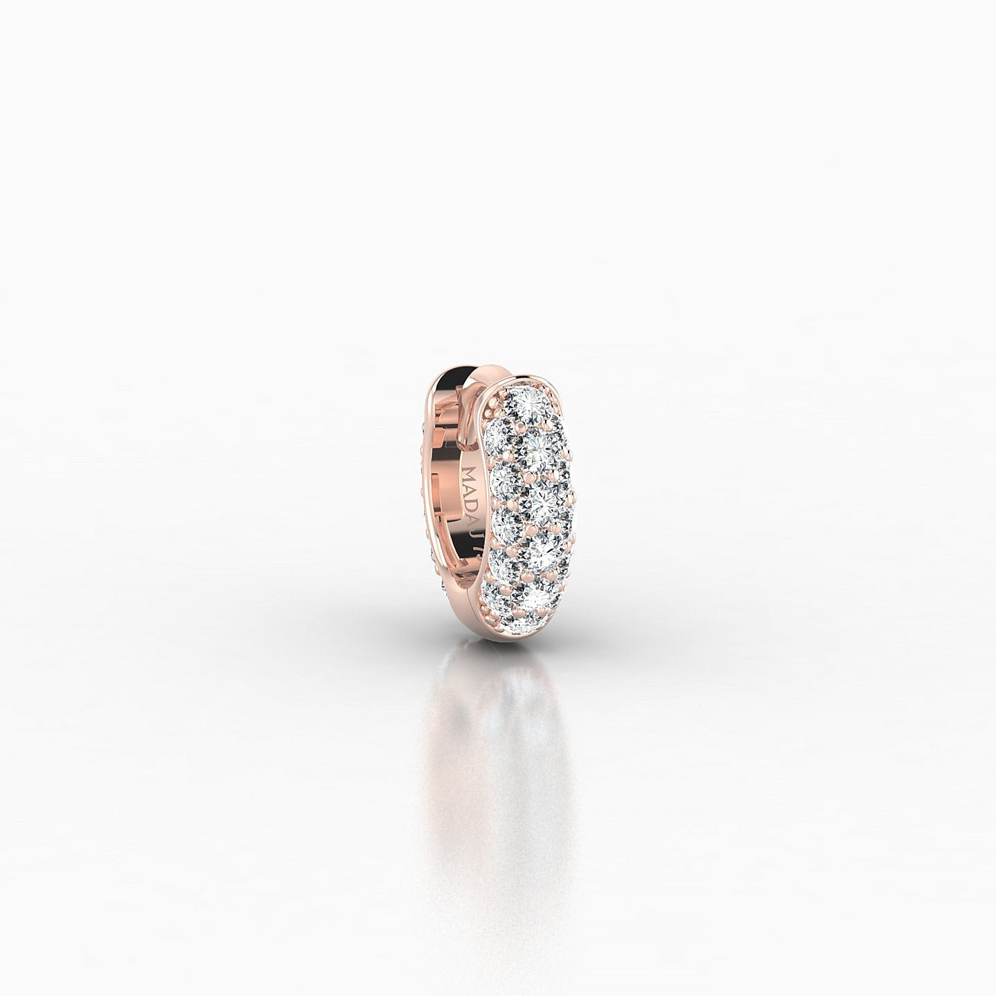 Theia | 18k Rose Gold 5 mm Pave Diamond Hoop Piercing