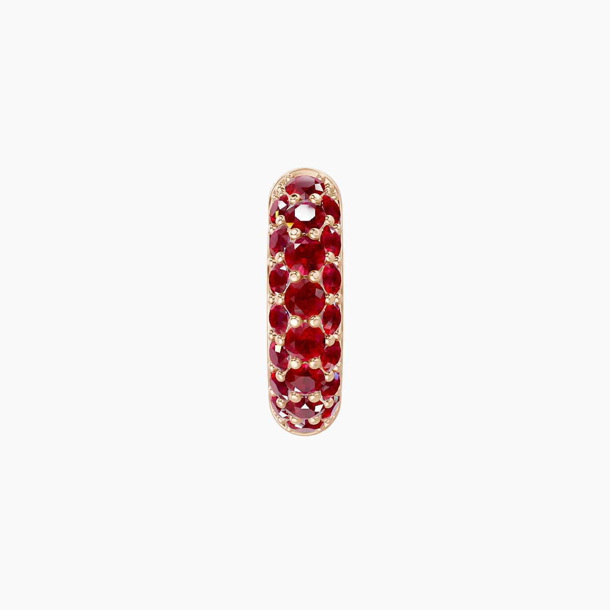 Theia | 18k Rose Gold 6.5 mm Pave Ruby Hoop Piercing