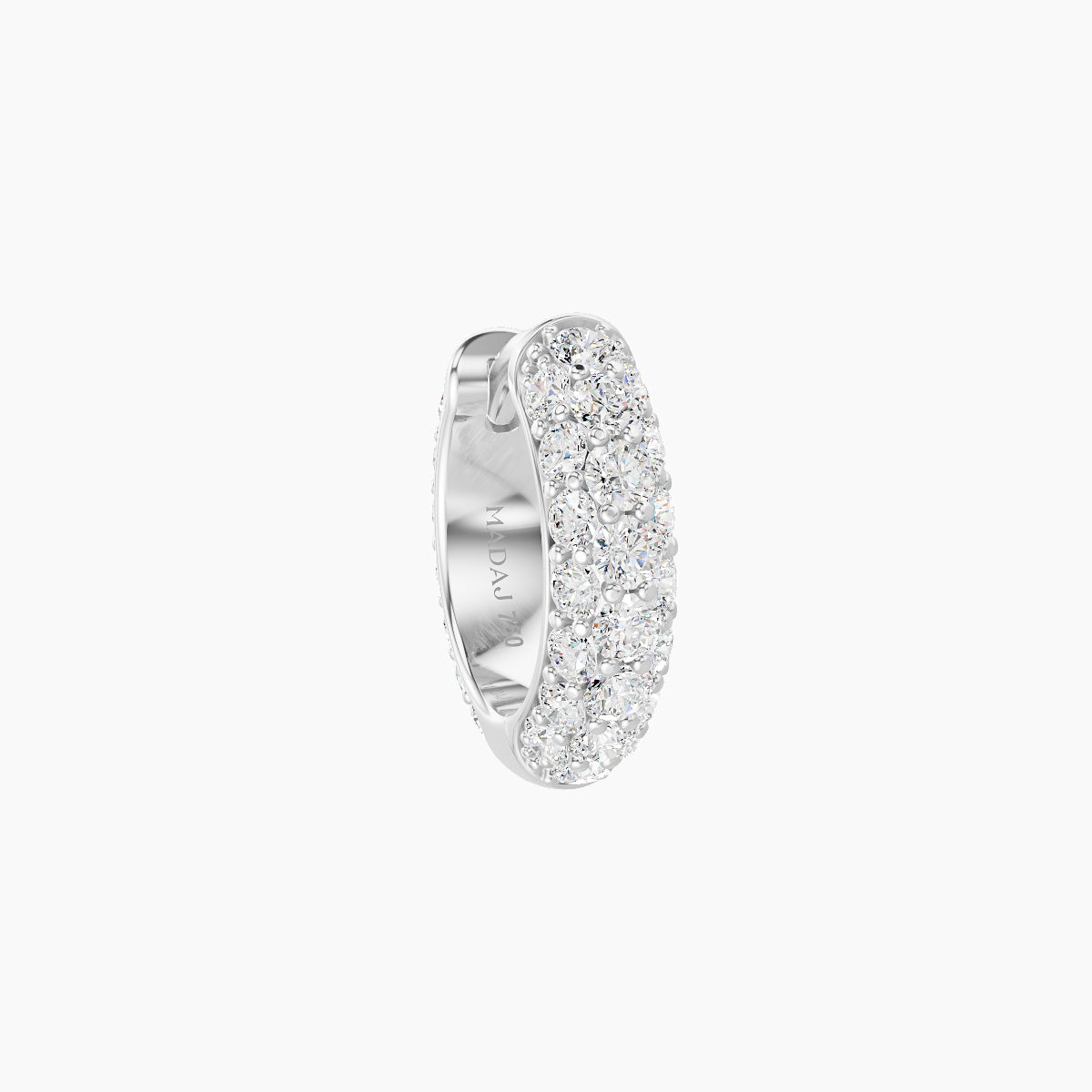 Theia | 18k White Gold 6.5 mm Pave Diamond Hoop Piercing