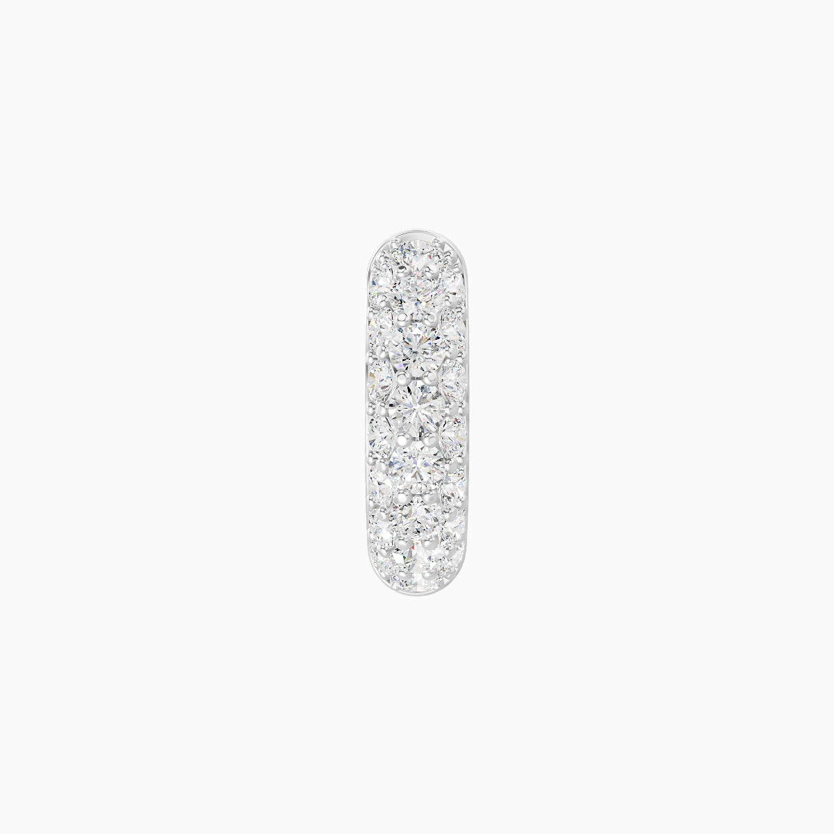 Theia | 18k White Gold 6.5 mm Pave Diamond Hoop Piercing