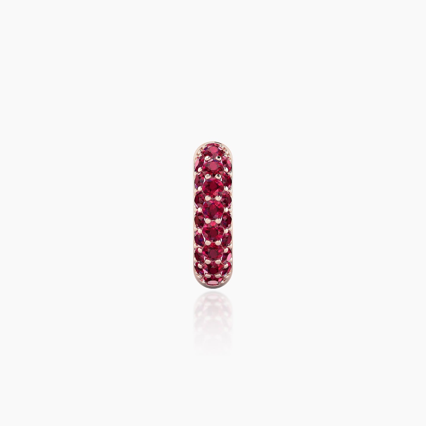 Theia | 18k Rose Gold 6.5 mm Pave Ruby Hoop Piercing