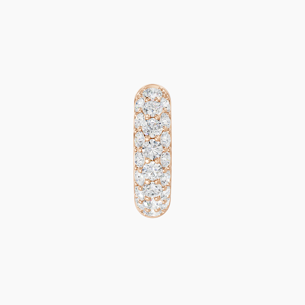 Theia | 18k Rose Gold 6.5 mm Pave Diamond Nose Ring Piercing