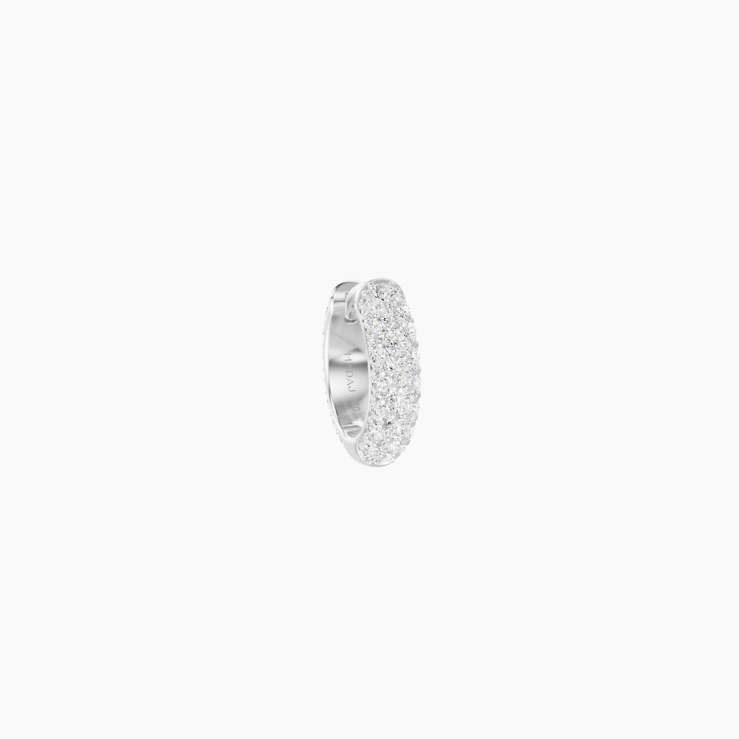 Theia | 18k White Gold 6.5 mm Pave Diamond Nose Ring Piercing