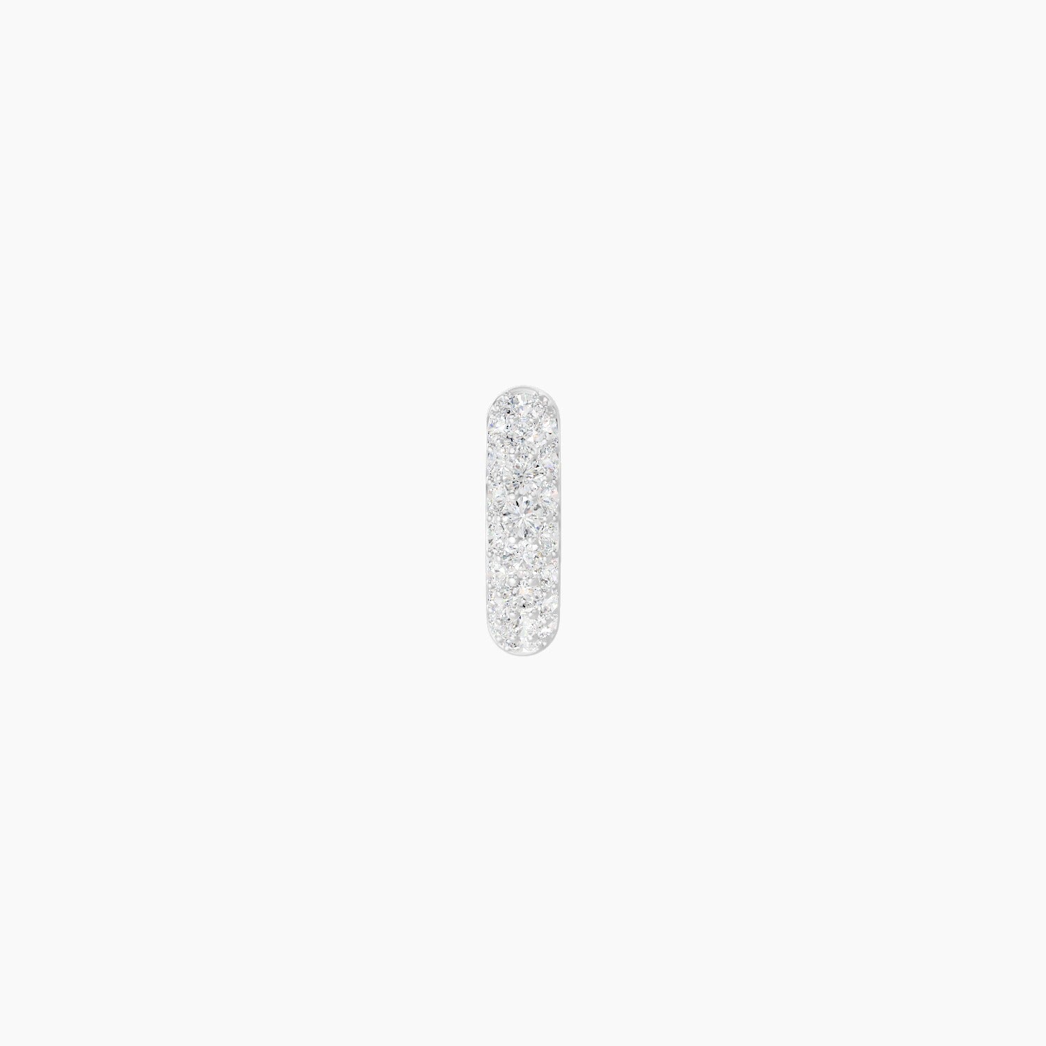 Theia | 18k White Gold 6.5 mm Pave Diamond Nose Ring Piercing