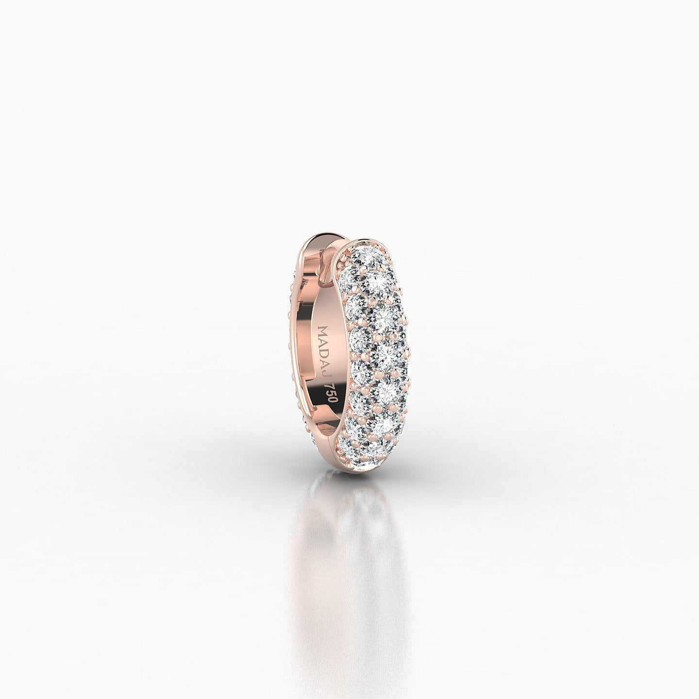 Theia | 18k Rose Gold 6.5 mm Pave Diamond Nose Ring Piercing