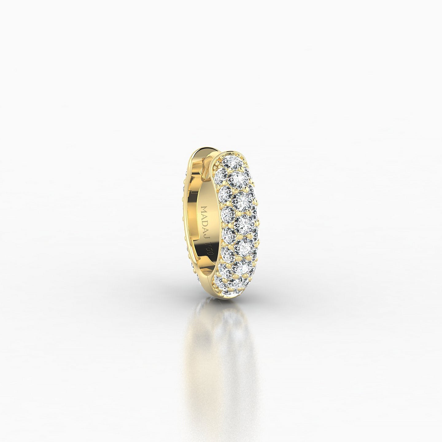 Theia | 18k Yellow Gold 6.5 mm Pave Diamond Nose Ring Piercing