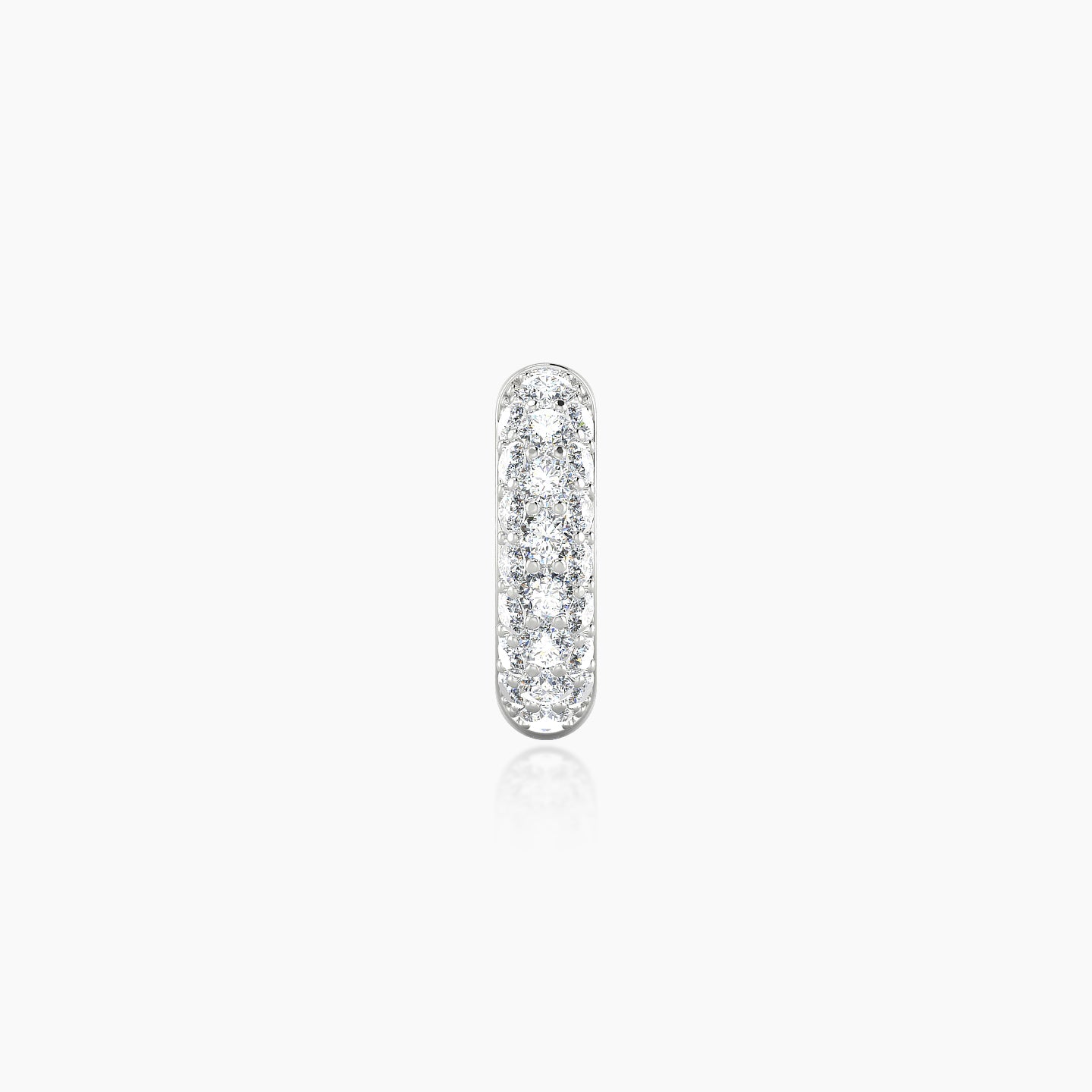 Theia | 18k White Gold 6.5 mm Pave Diamond Nose Ring Piercing
