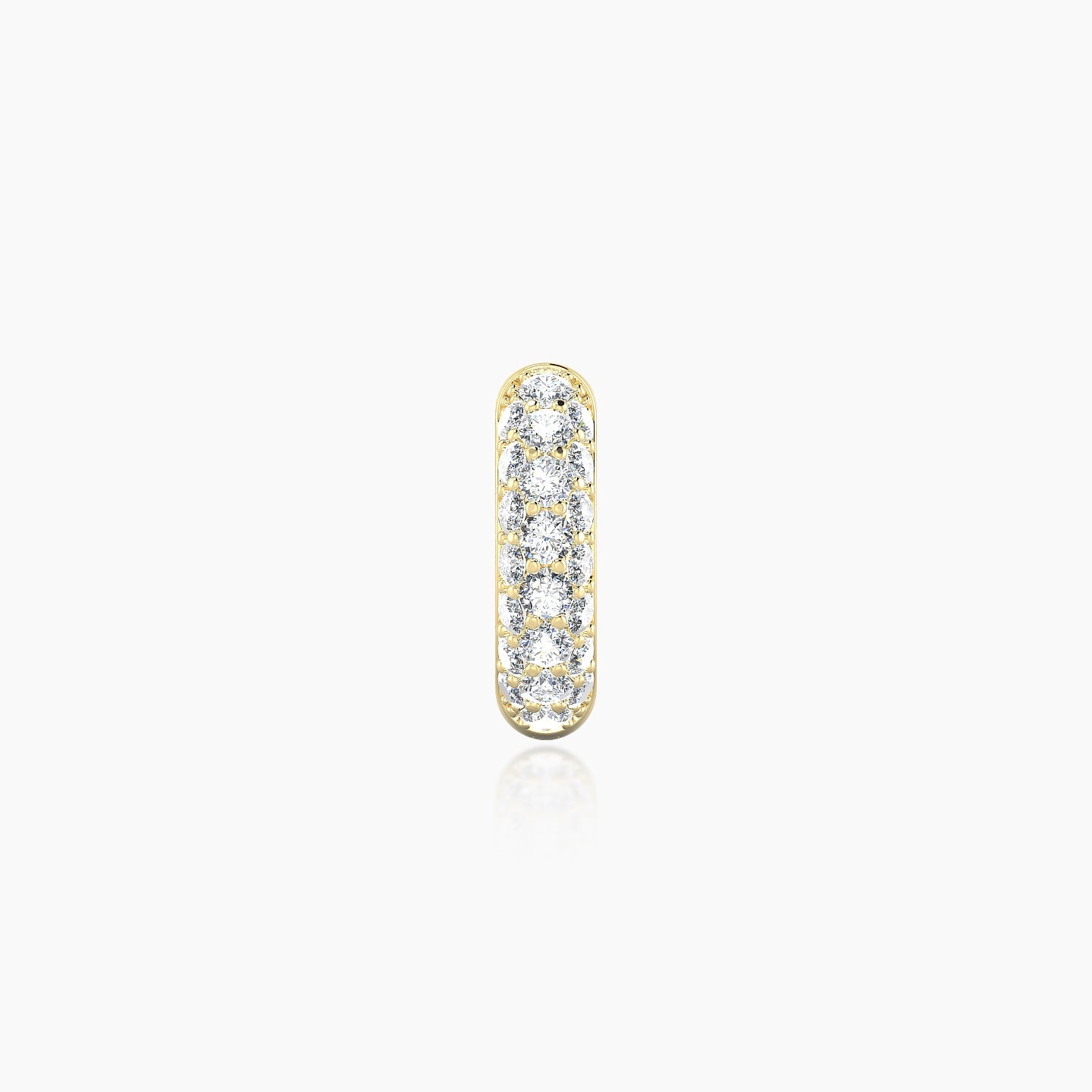 Theia | 18k Yellow Gold 6.5 mm Pave Diamond Nose Ring Piercing
