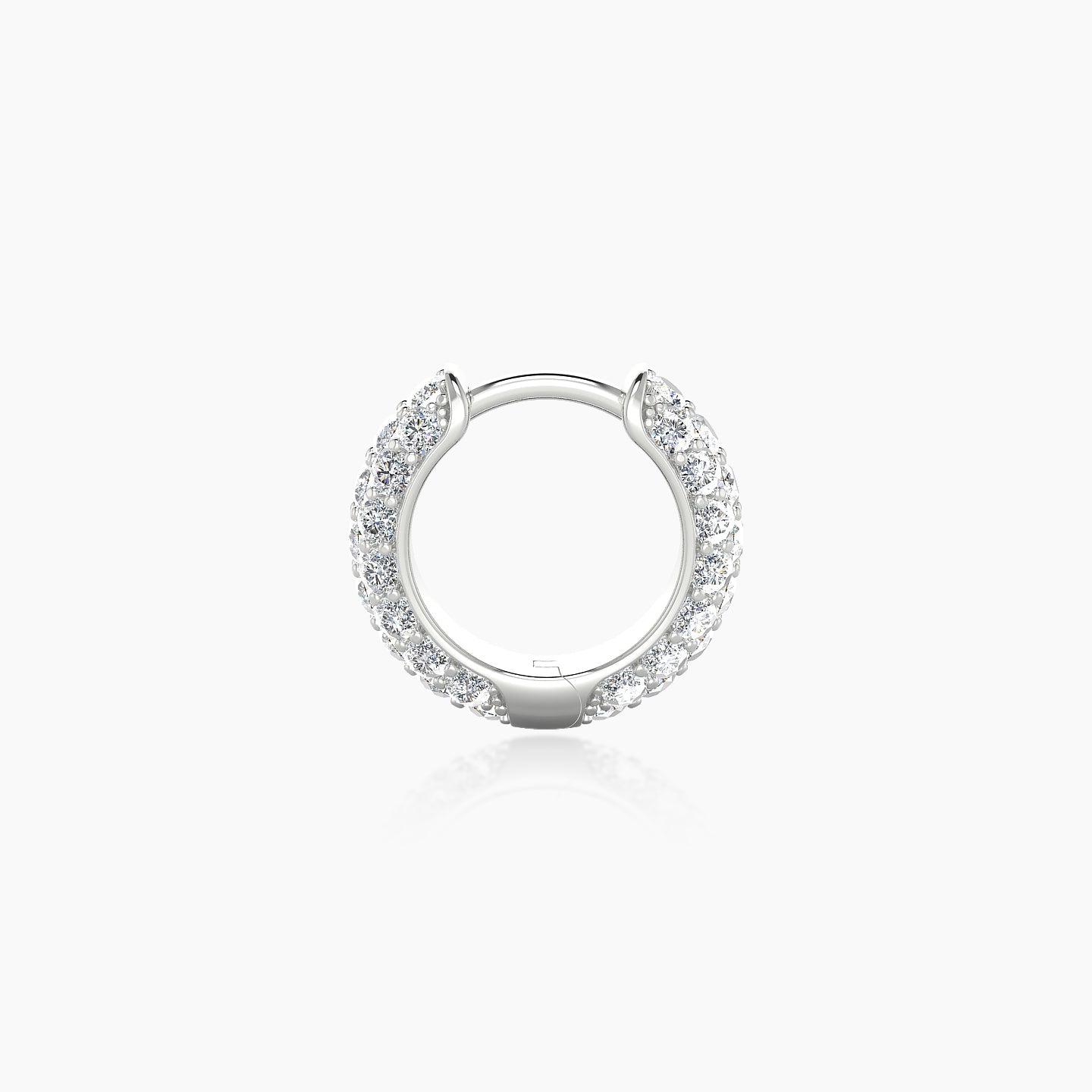 Theia | 18k White Gold 6.5 mm Pave Diamond Nose Ring Piercing