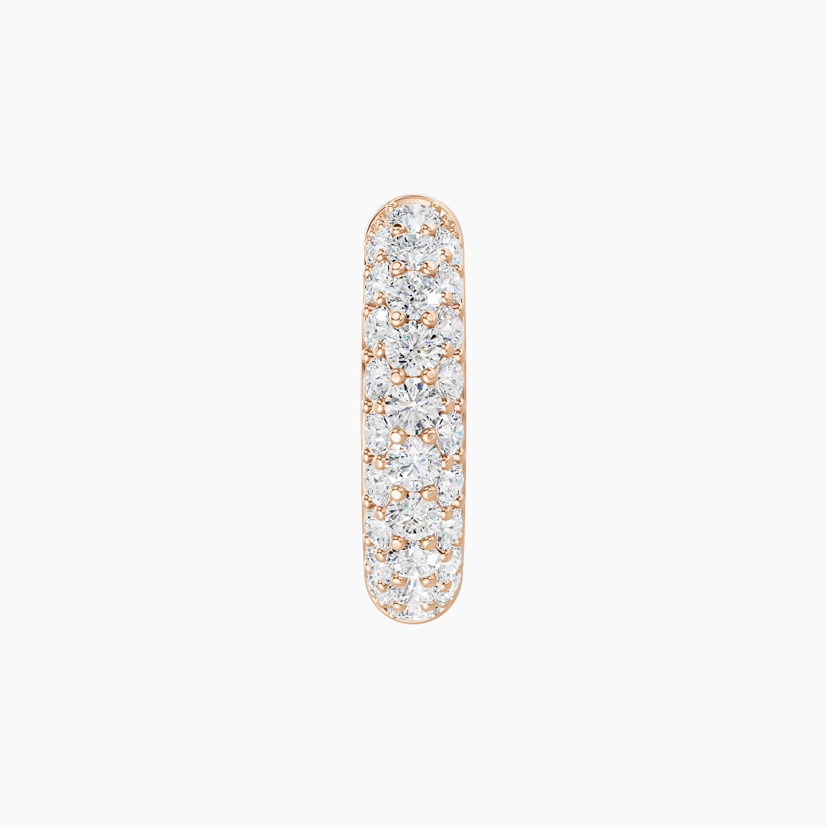 Theia | 18k Rose Gold 8 mm Pave Diamond Hoop Piercing