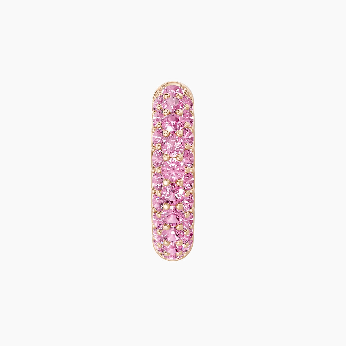 Theia | 18k Rose Gold 8 mm Pave Pink Sapphire Hoop Piercing