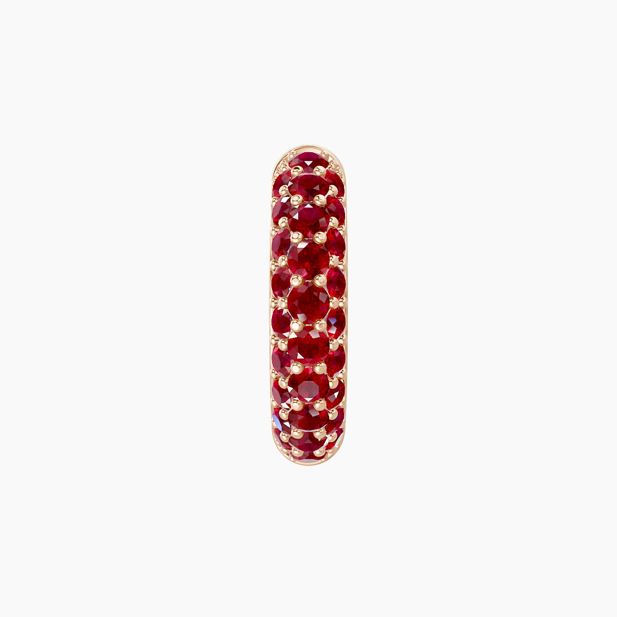 Theia | 18k Rose Gold 8 mm Pave Ruby Hoop Piercing