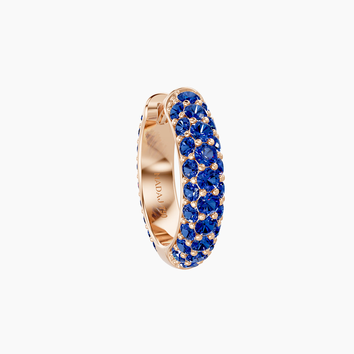 Theia | 18k Rose Gold 8 mm Pave Sapphire Hoop Piercing