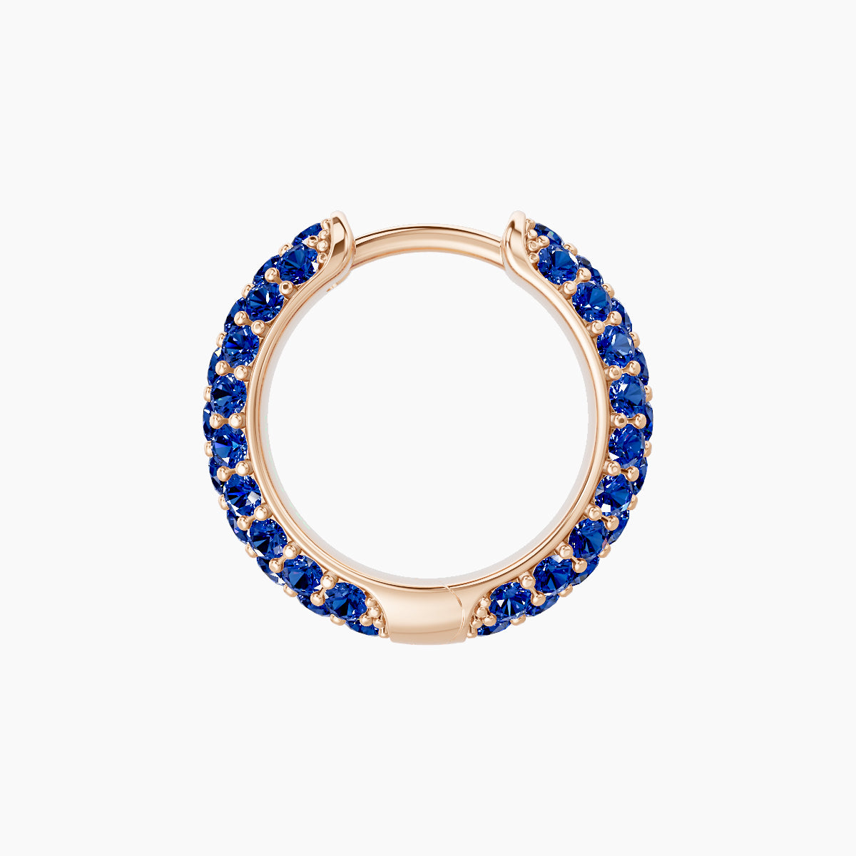 Theia | 18k Rose Gold 8 mm Pave Sapphire Hoop Piercing