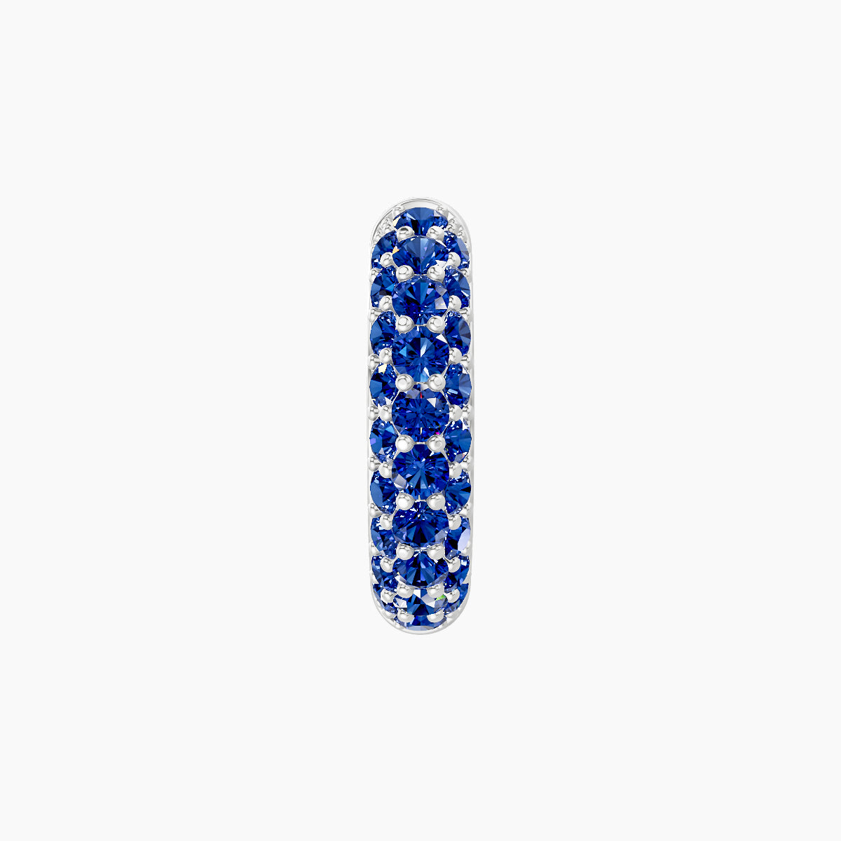 Theia | 18k White Gold 8 mm Pave Sapphire Hoop Piercing