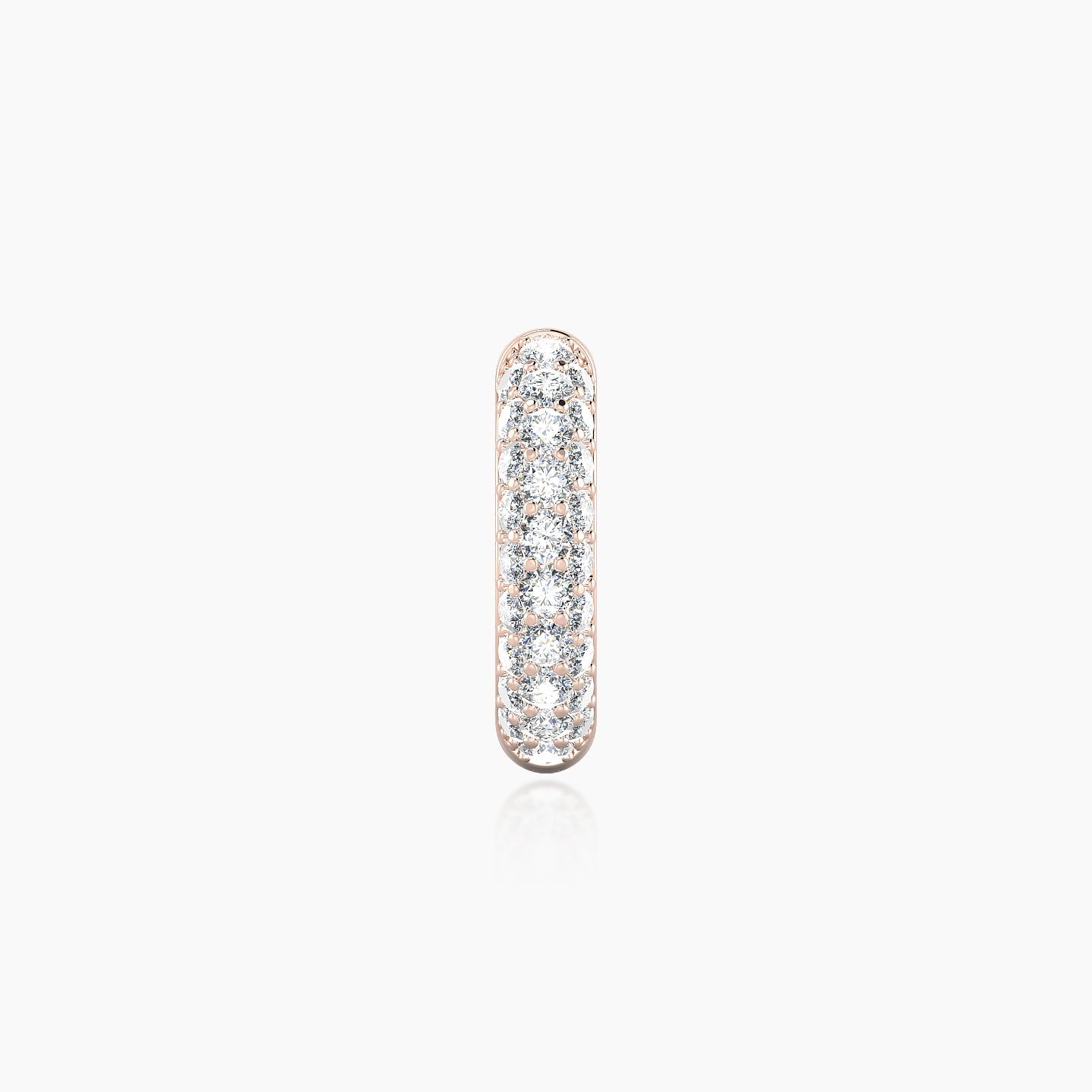 Theia | 18k Rose Gold 8 mm Pave Diamond Hoop Piercing