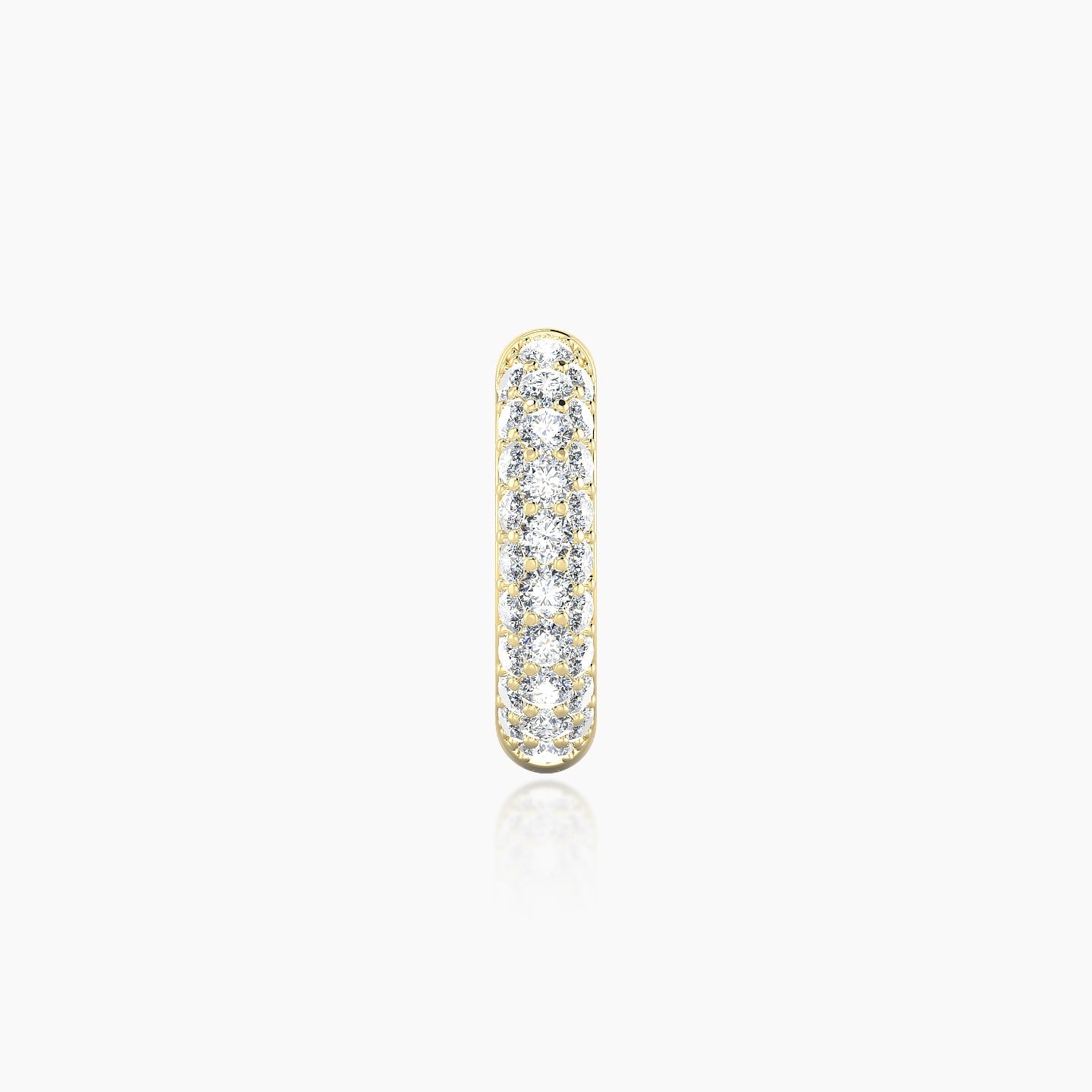 Theia | 18k Yellow Gold 8 mm Pave Diamond Hoop Piercing