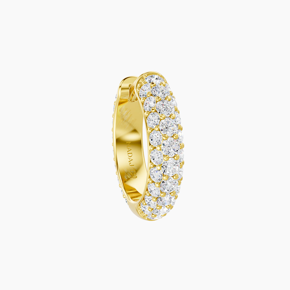 Theia | 18k Yellow Gold 8 mm Pave Diamond Nose Ring Piercing