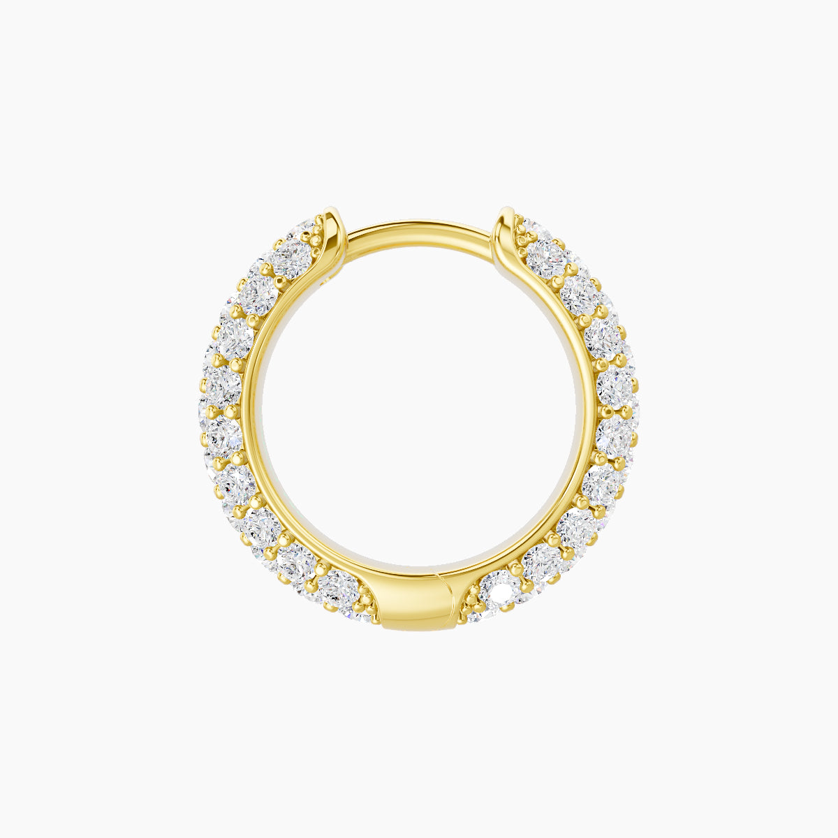 Theia | 18k Yellow Gold 8 mm Pave Diamond Nose Ring Piercing