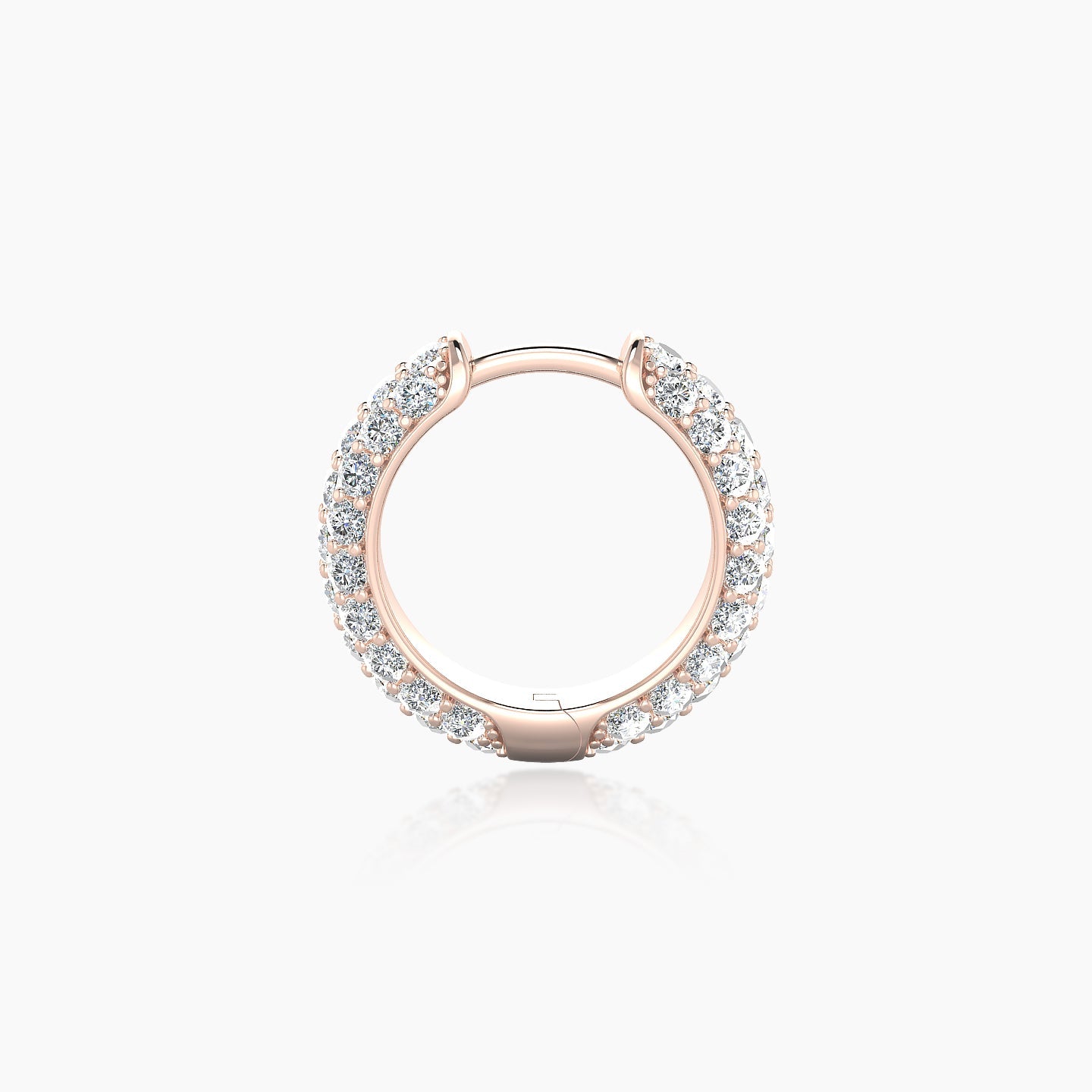 Theia | 18k Rose Gold 8 mm Pave Diamond Nose Ring Piercing