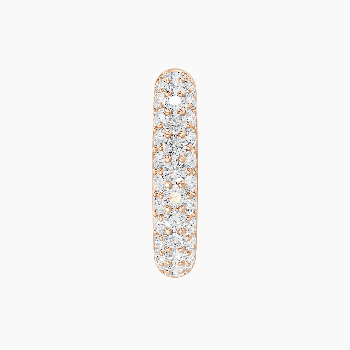 Theia | 18k Rose Gold 9.5 mm Pave Diamond Hoop Piercing