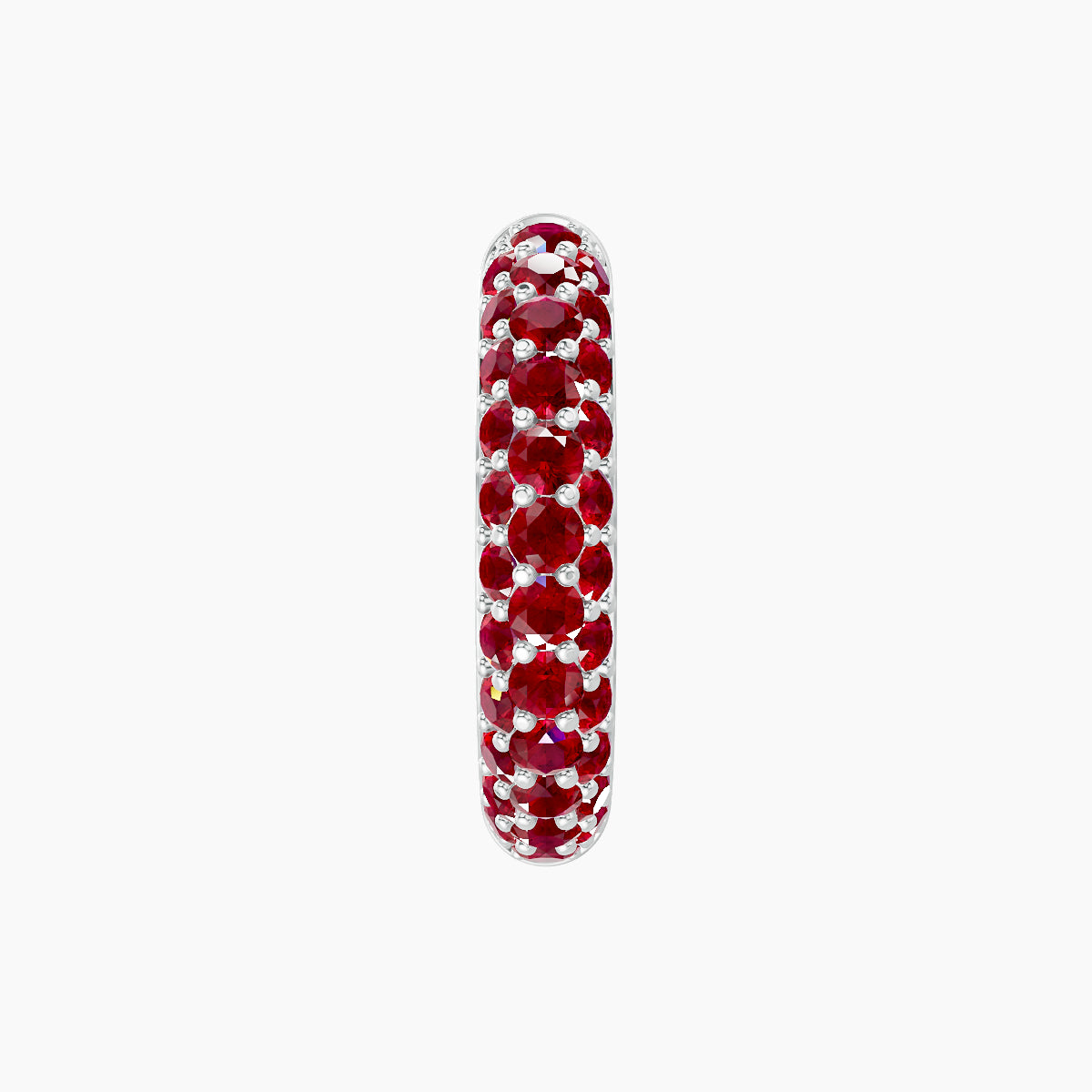 Theia | 18k White Gold 9.5 mm Pave Ruby Hoop Piercing