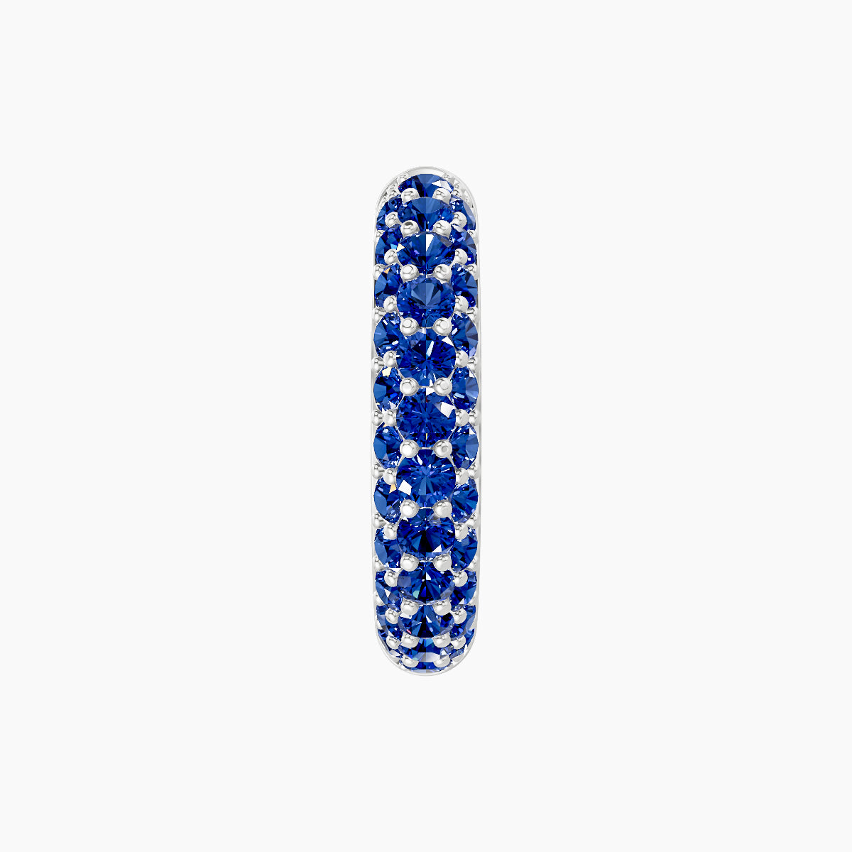 Theia | 18k White Gold 9.5 mm Pave Sapphire Hoop Piercing