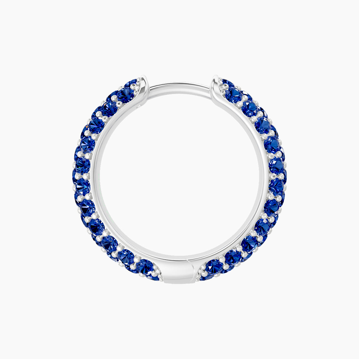 Theia | 18k White Gold 9.5 mm Pave Sapphire Hoop Piercing