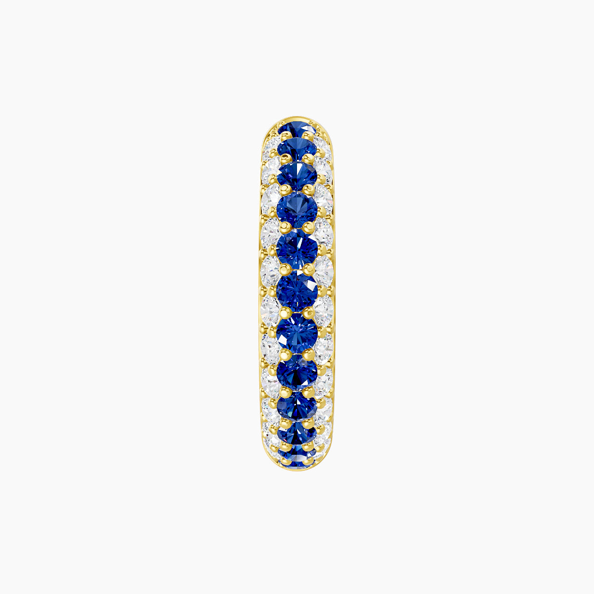 Theia | 18k Yellow Gold 9.5 mm Pave Sapphire & Diamond Hoop Piercing