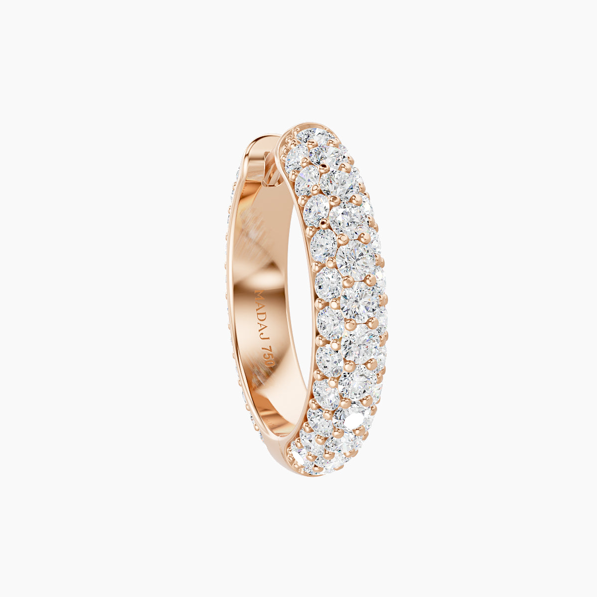 Theia | 18k Rose Gold 9.5 mm Pave Diamond Nose Ring Piercing